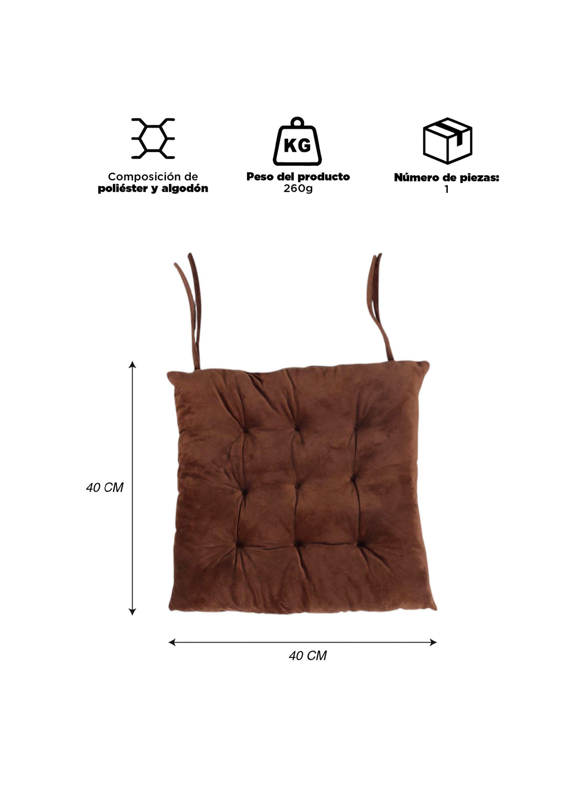 Cojín para Silla Café Claro 40x40 cm-3