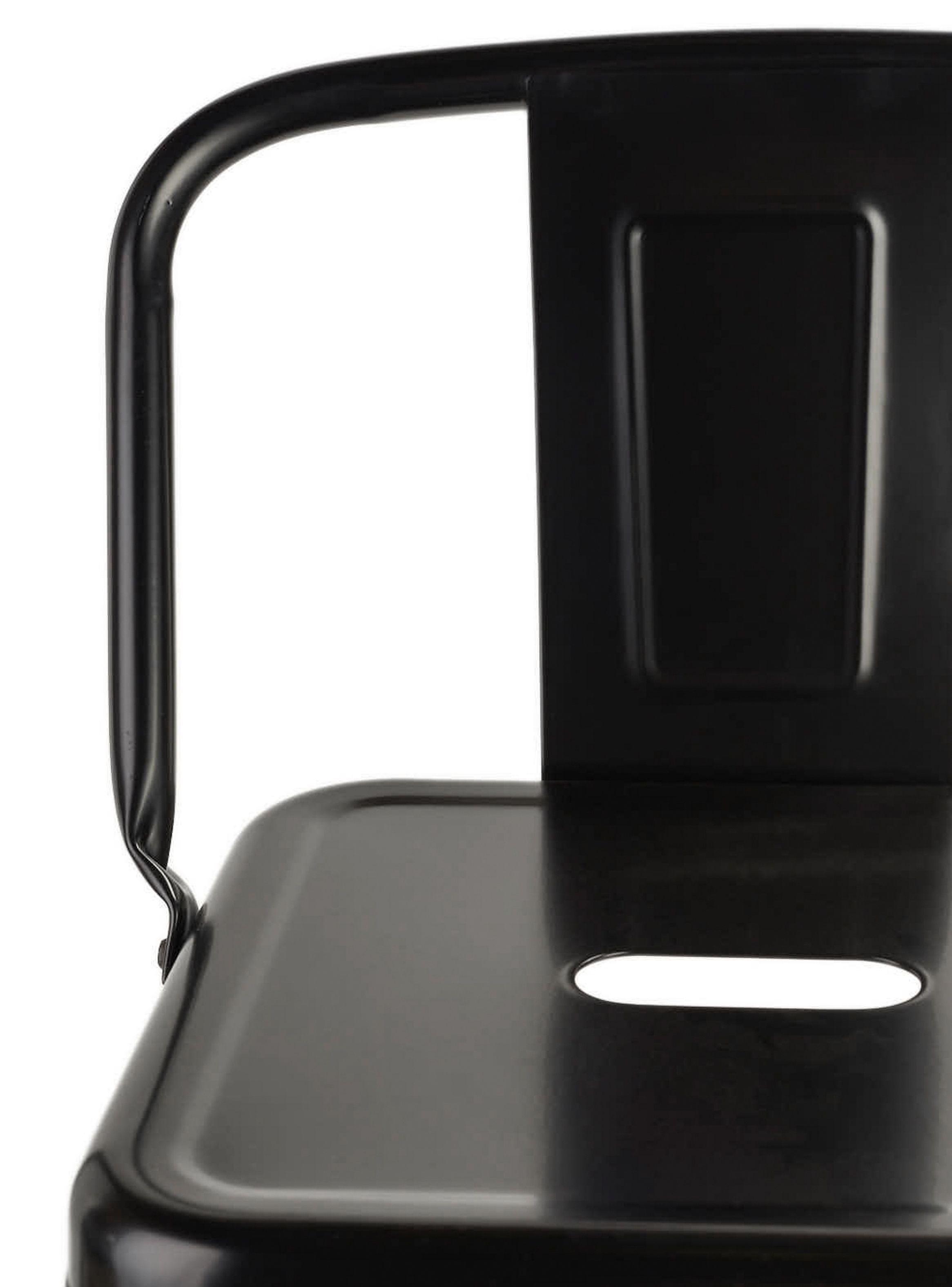 Pack 4 Piso Bar Taburete Tolix Respaldo Negro-6