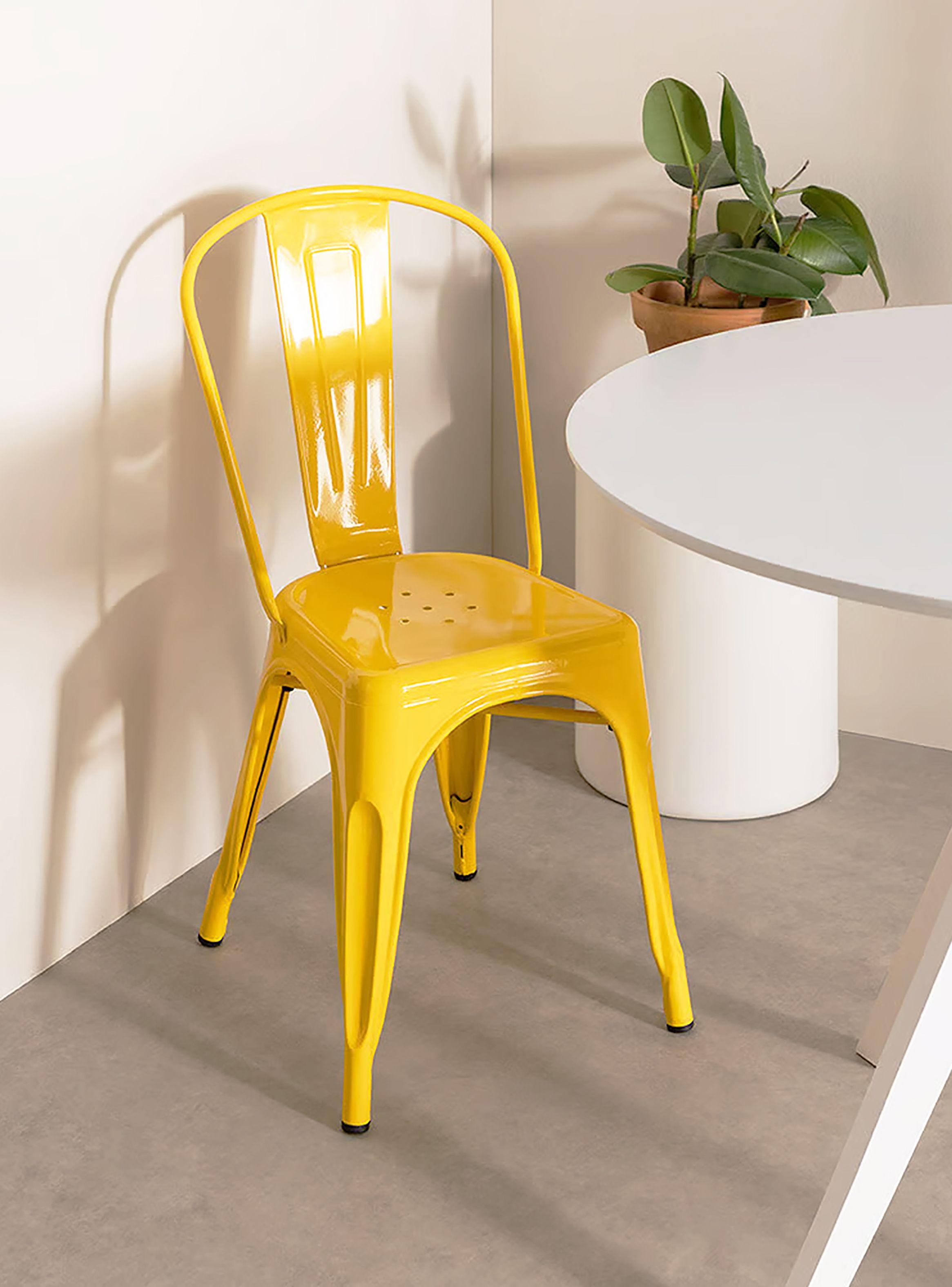 Pack De 4 Silla Metal Tolix Amarillo-1