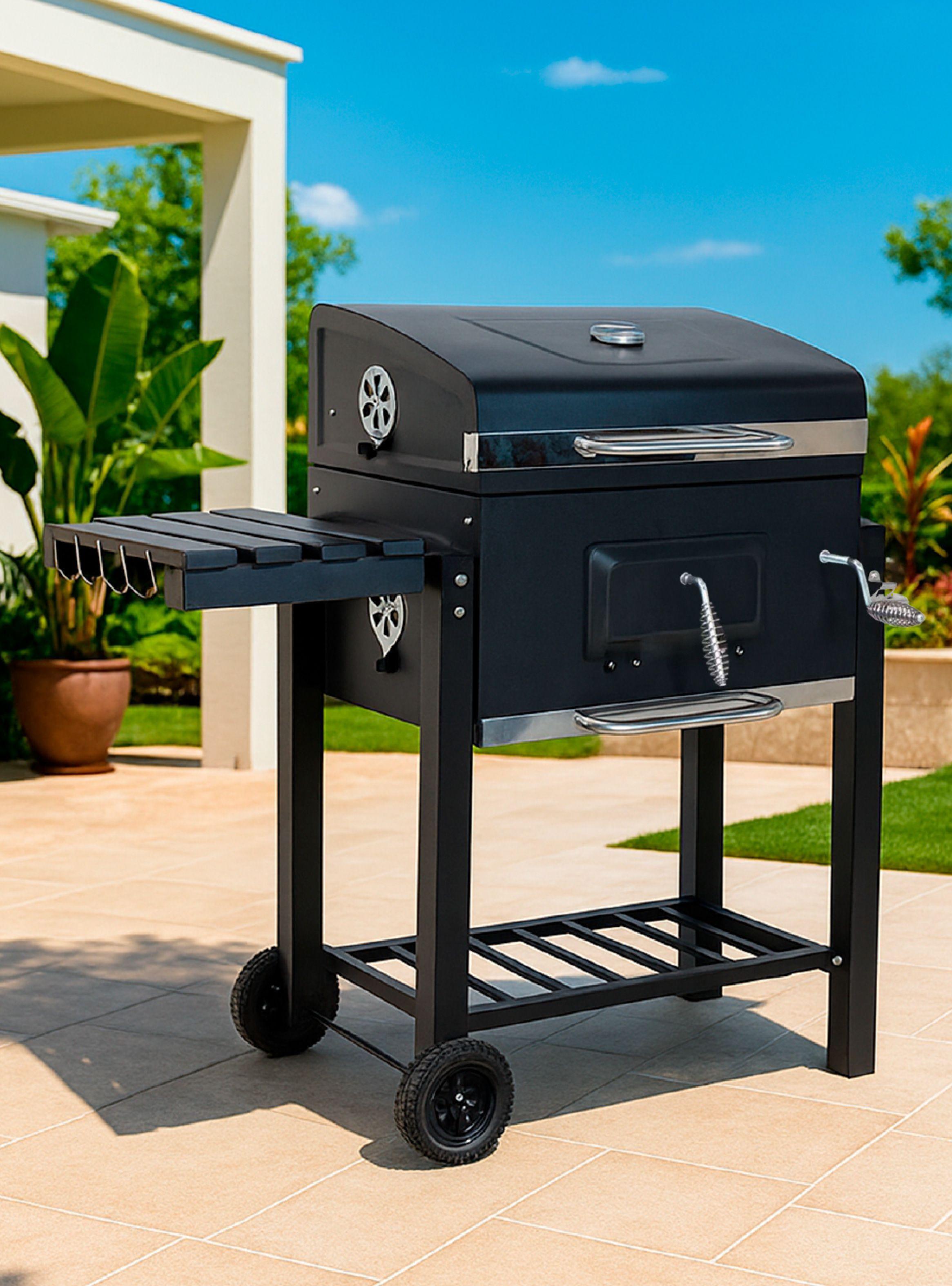 Parrilla a Carbón 108x115x57 cm Pro Bandeja Lateral-2