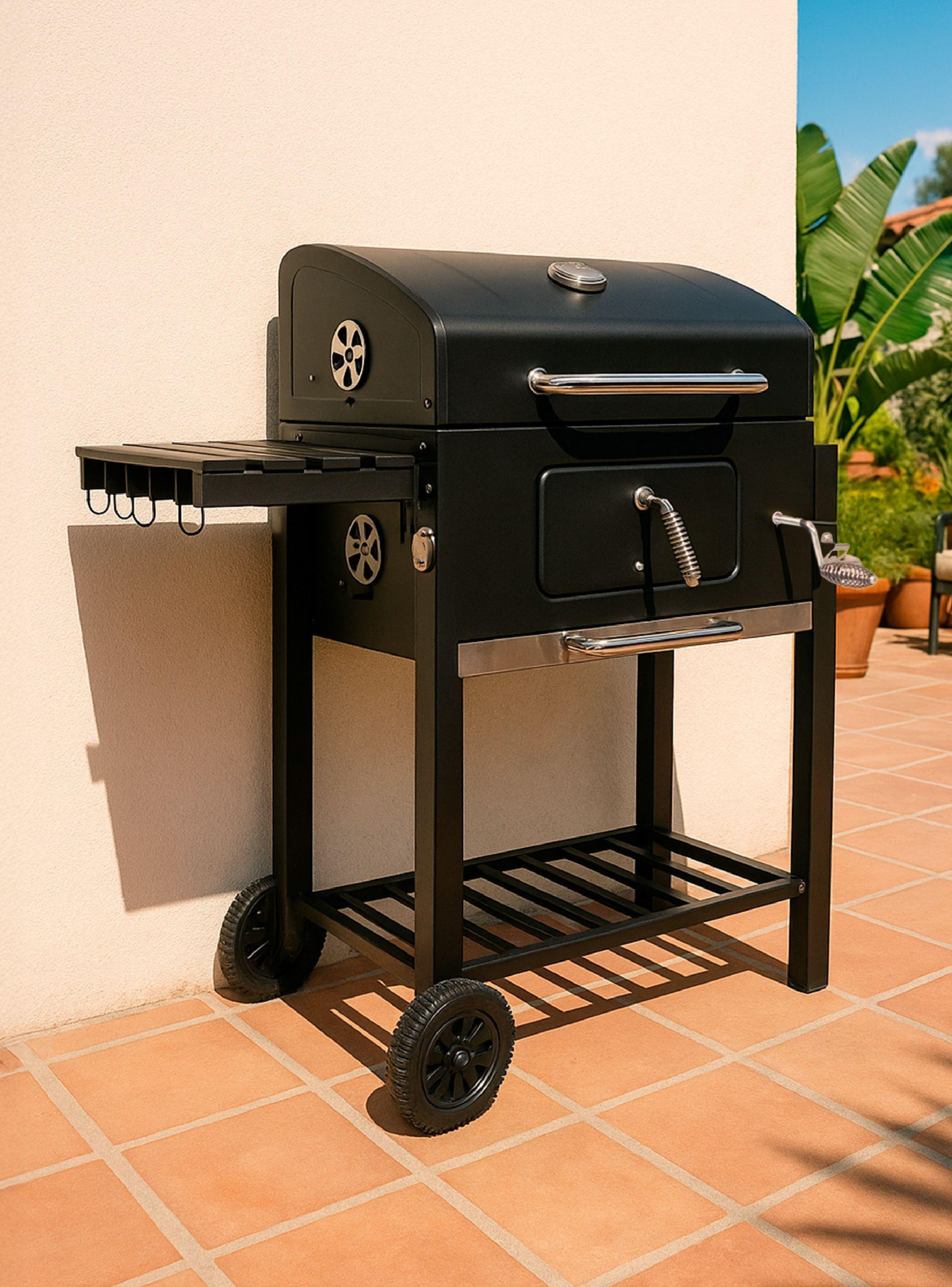 Parrilla a Carbón 108x115x57 cm Pro Bandeja Lateral-5
