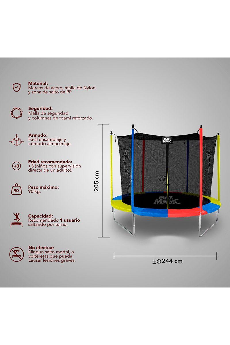 Cama Elástica 244 cm (8 Ft) Único Color-2