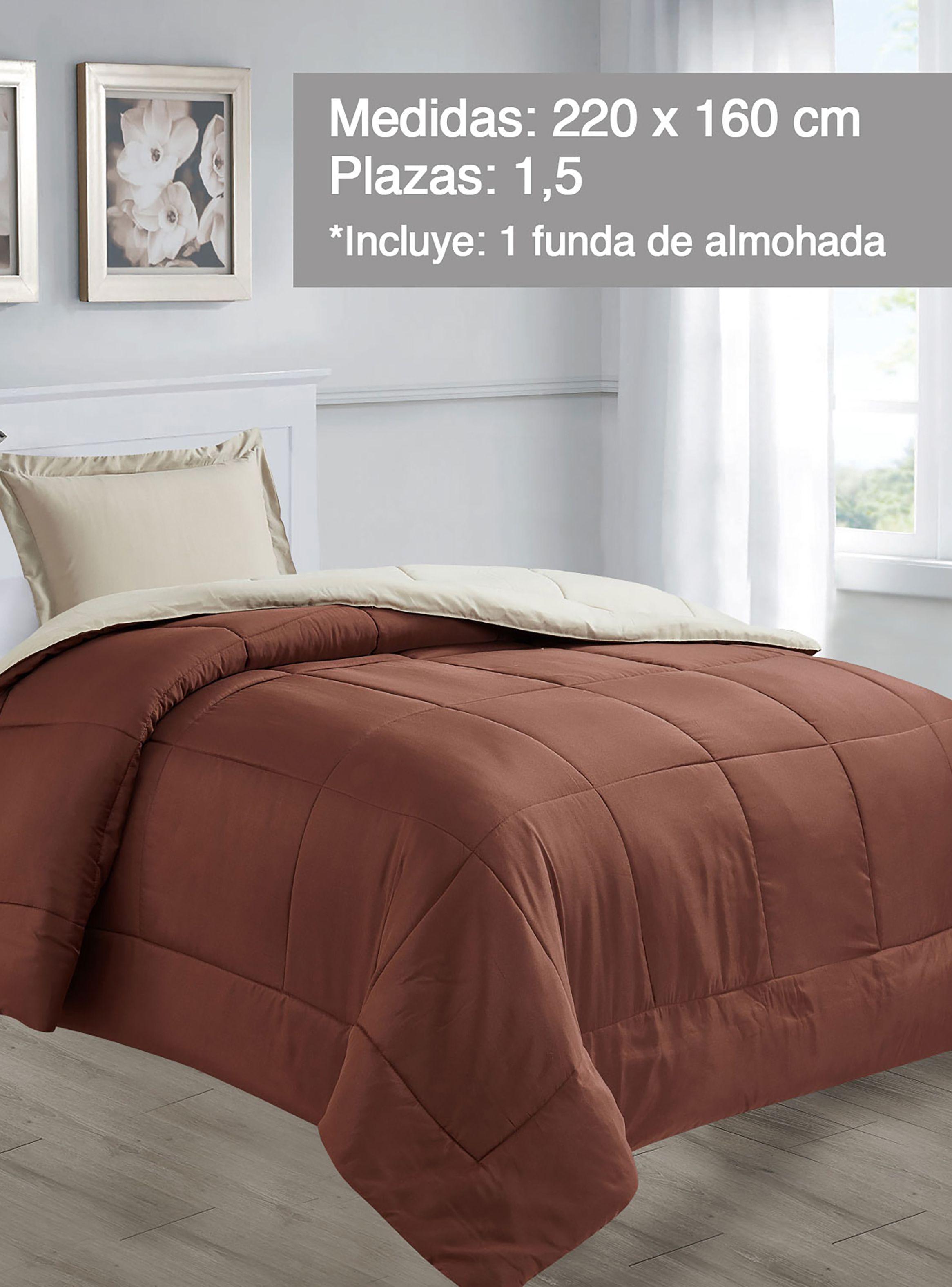 Plumón Reversible Marnie 1.5 Plazas Beige-1