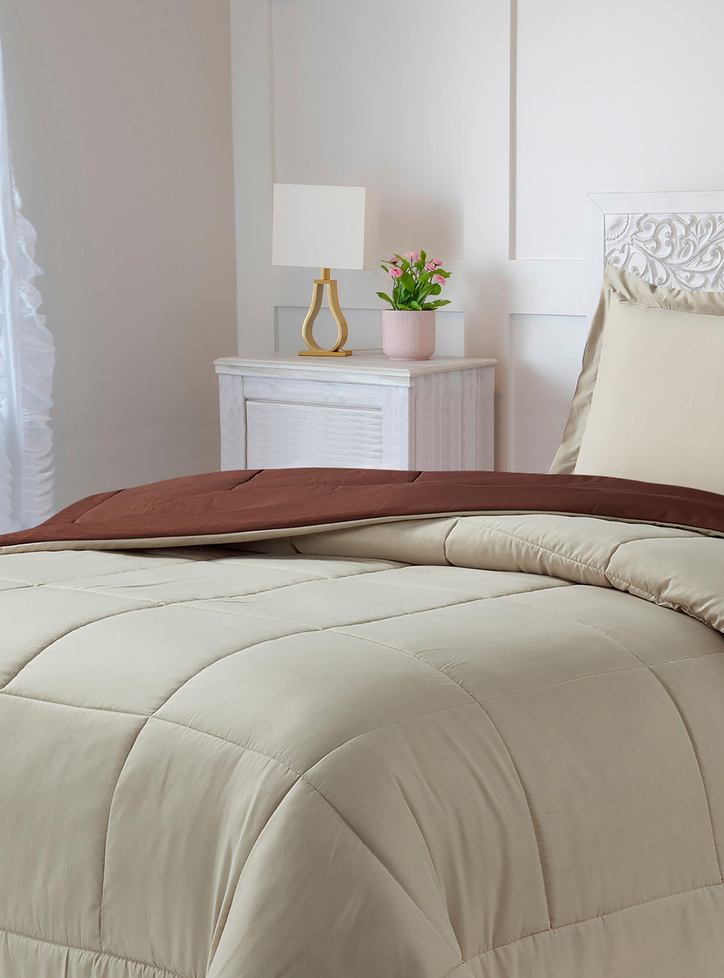 Plumón Reversible Marnie 1.5 Plazas Beige-4