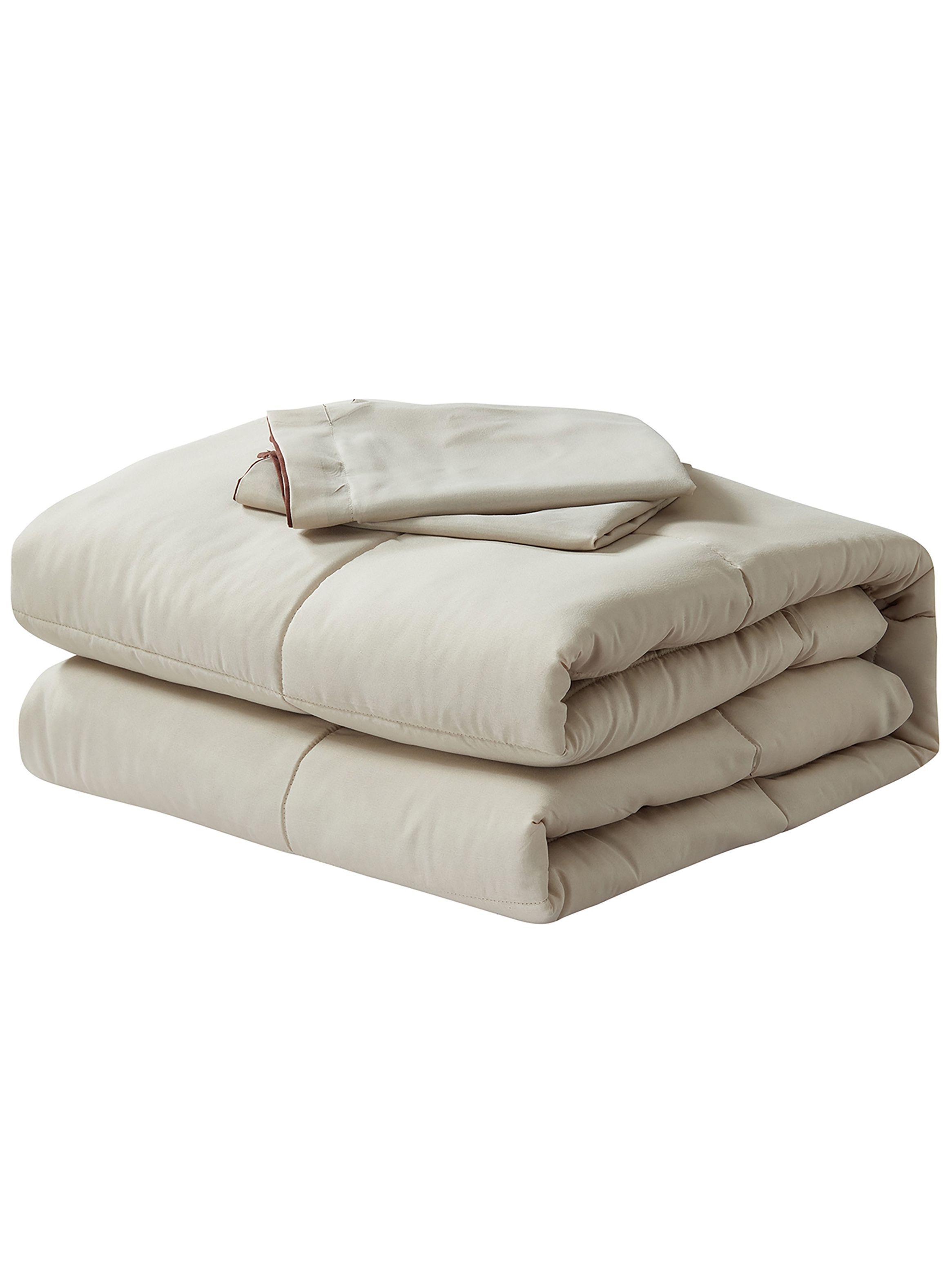 Plumón Reversible Marnie 1.5 Plazas Beige-5