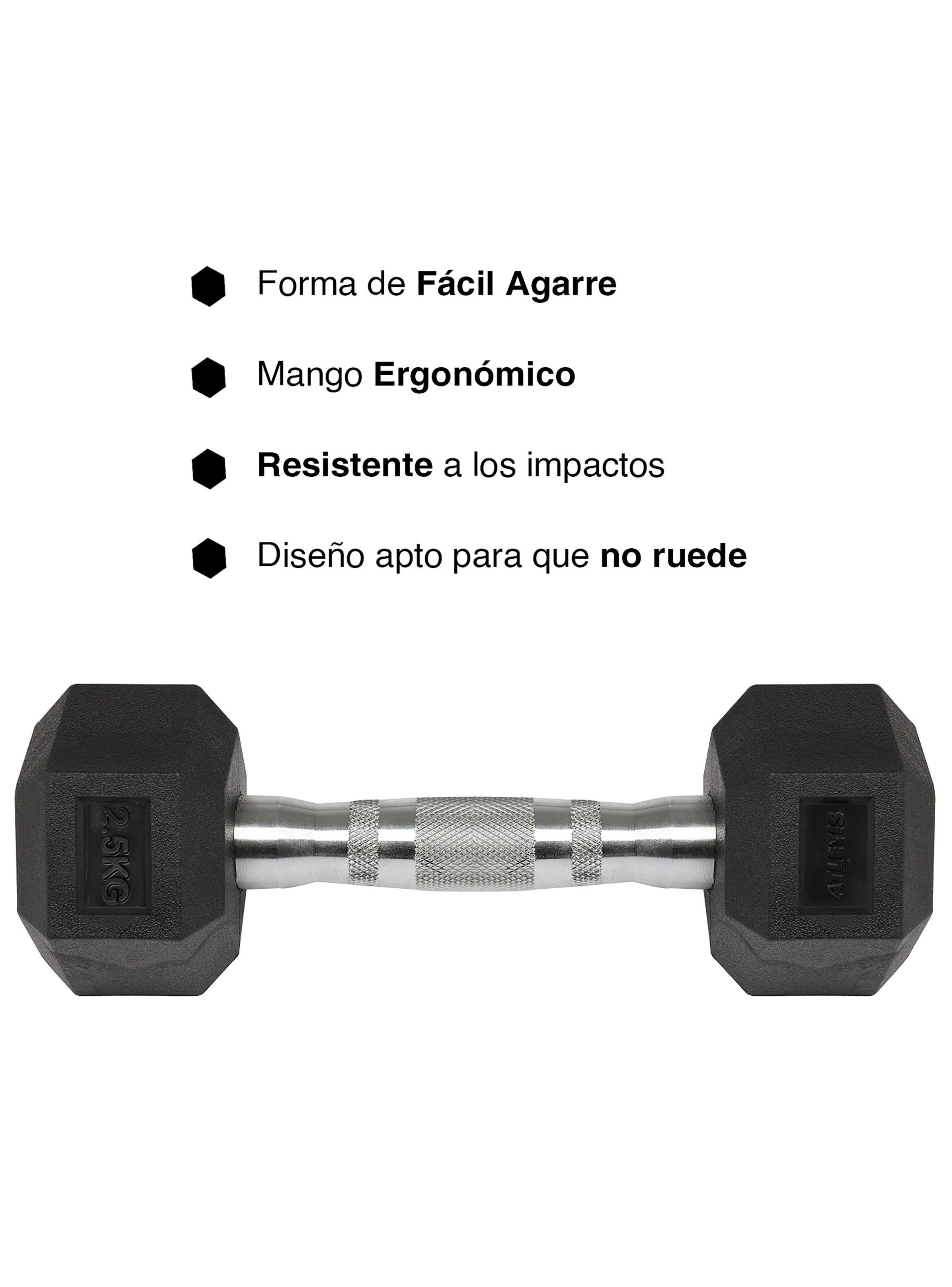 Mancuerna Hexagonal 2,5 Kg Negro-4