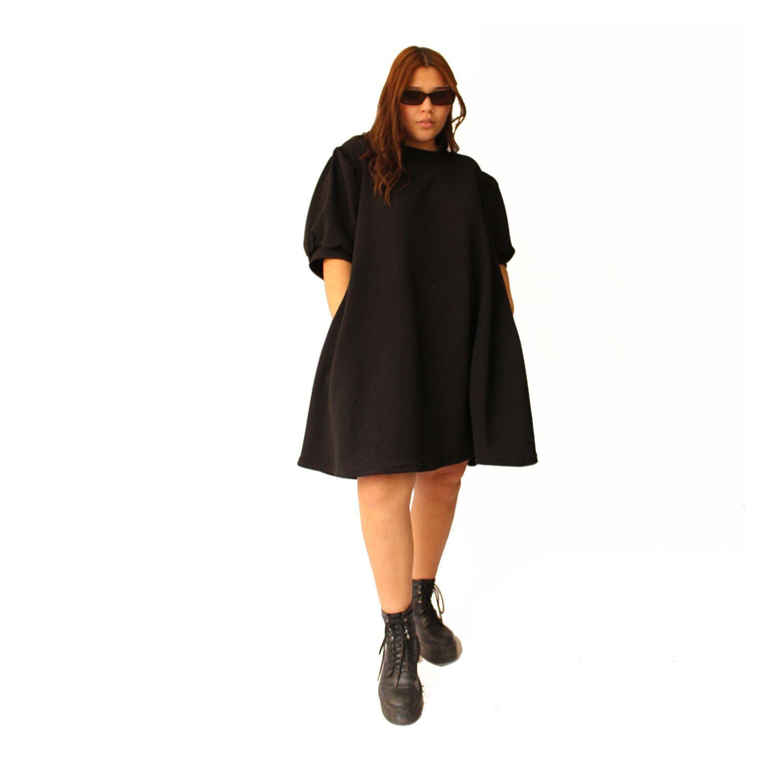 Vestido Dianna Manga Corta Negro-0