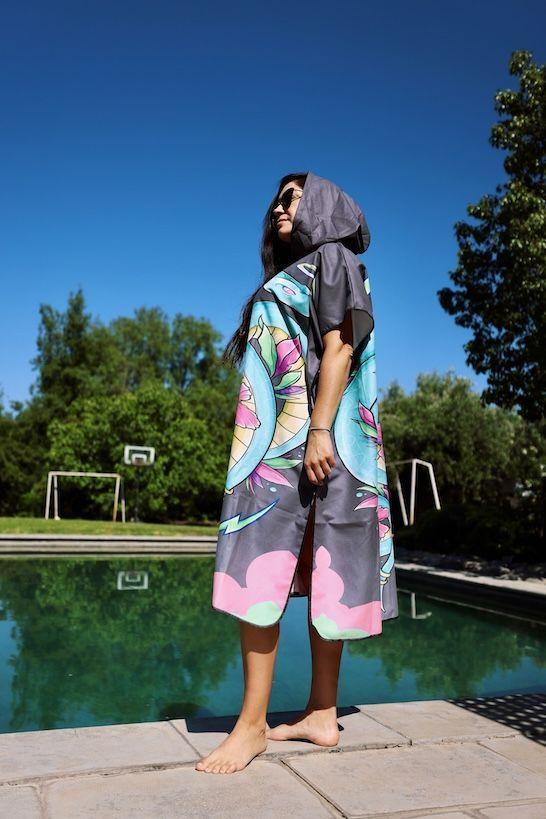 Poncho Microfibra SOLRAC negro-2