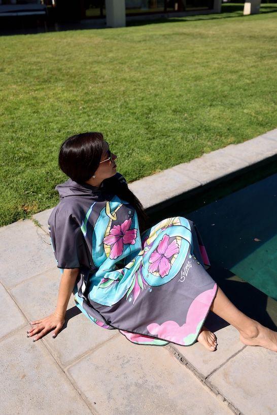 Poncho Microfibra SOLRAC negro-3