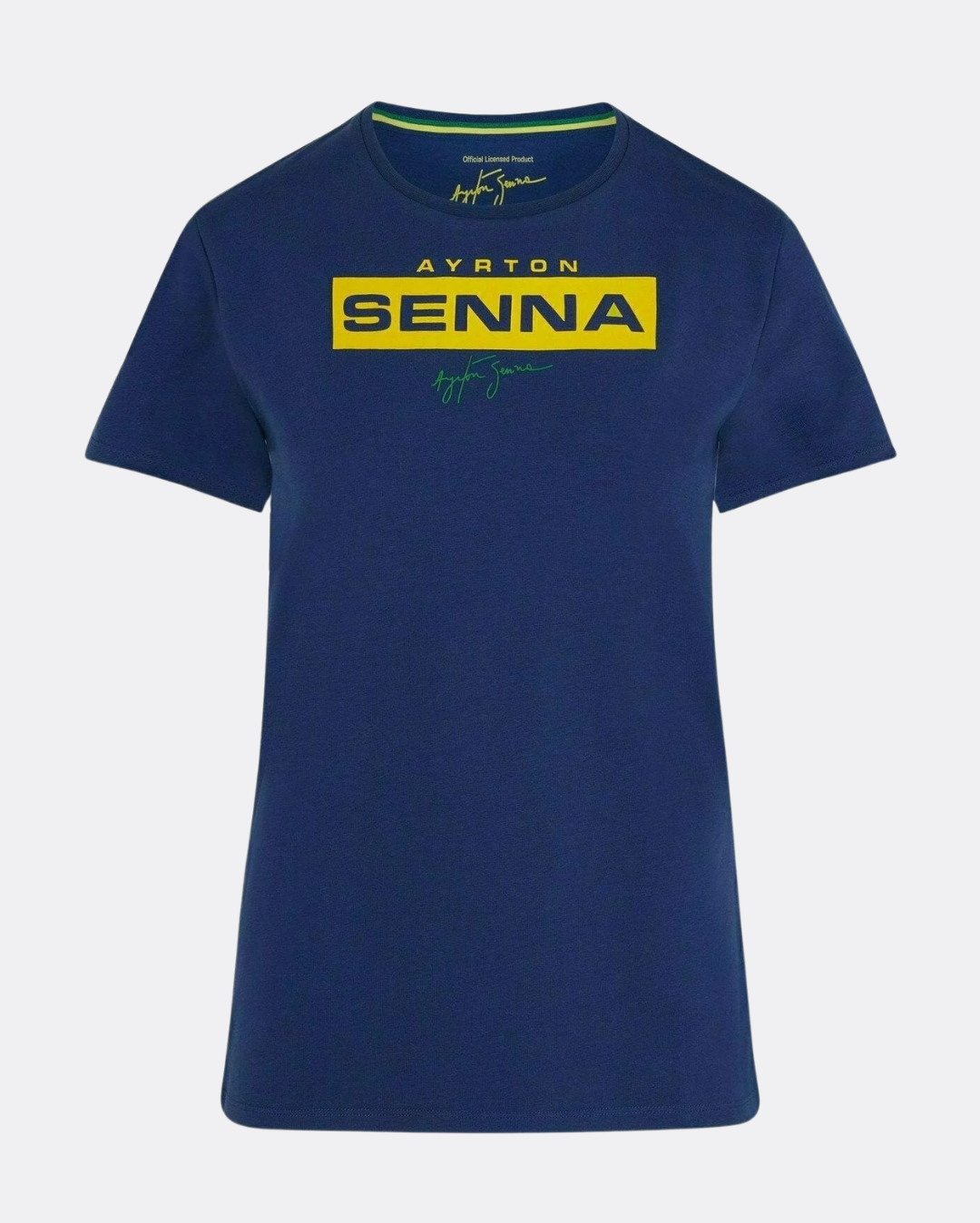 Camiseta Oficial Mujer Ayrton Senna Azul Marino (S/M)-0