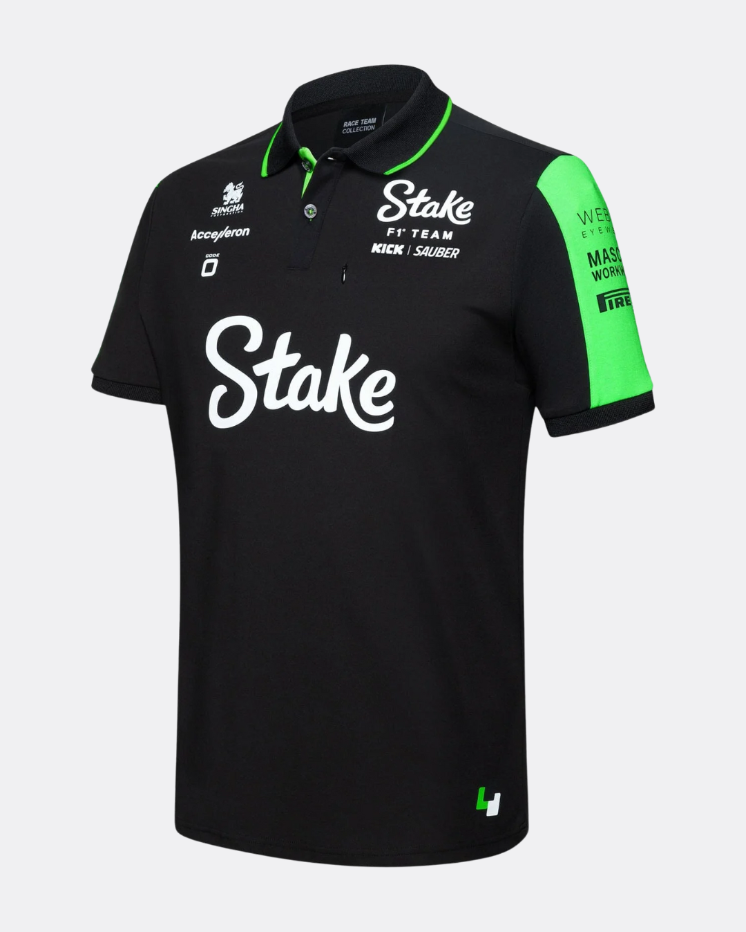 Polo Oficial Stake F1 Kick Sauber 2024 (M/L)-2