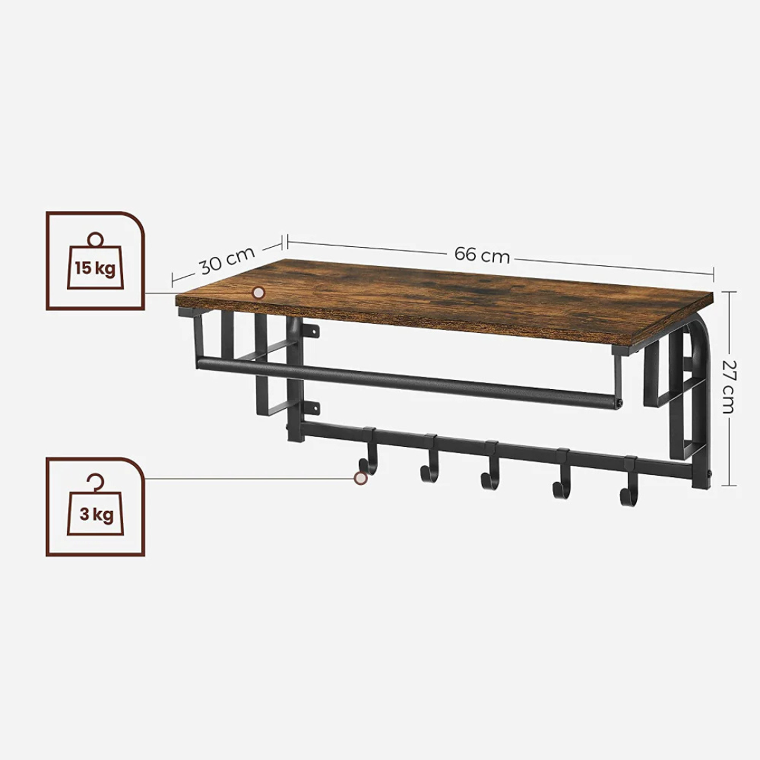 Perchero de Pared Ágora | Estilo Industrial-6