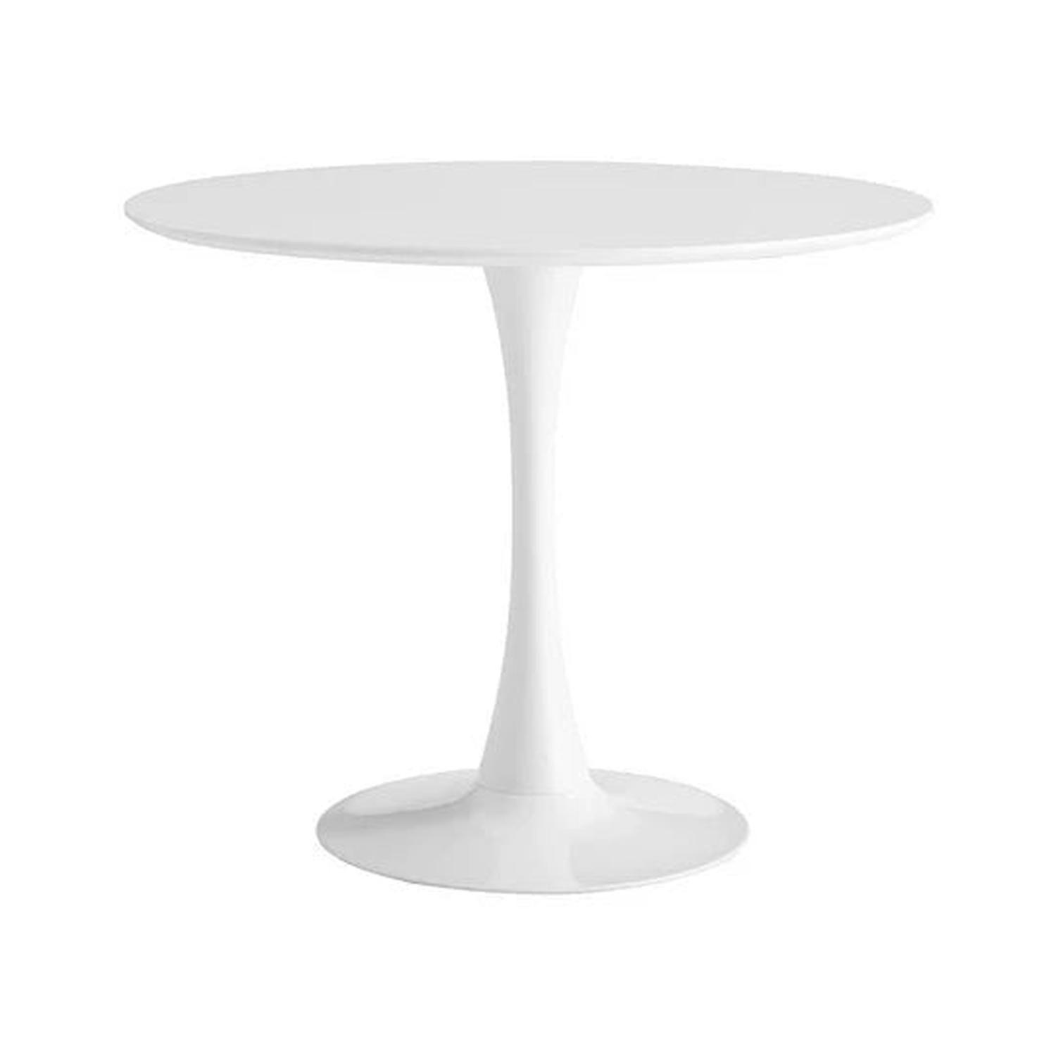 Comedor Mesa Tulip Redonda 80cm Blanca + 4 Sillas Tulip Negro-5