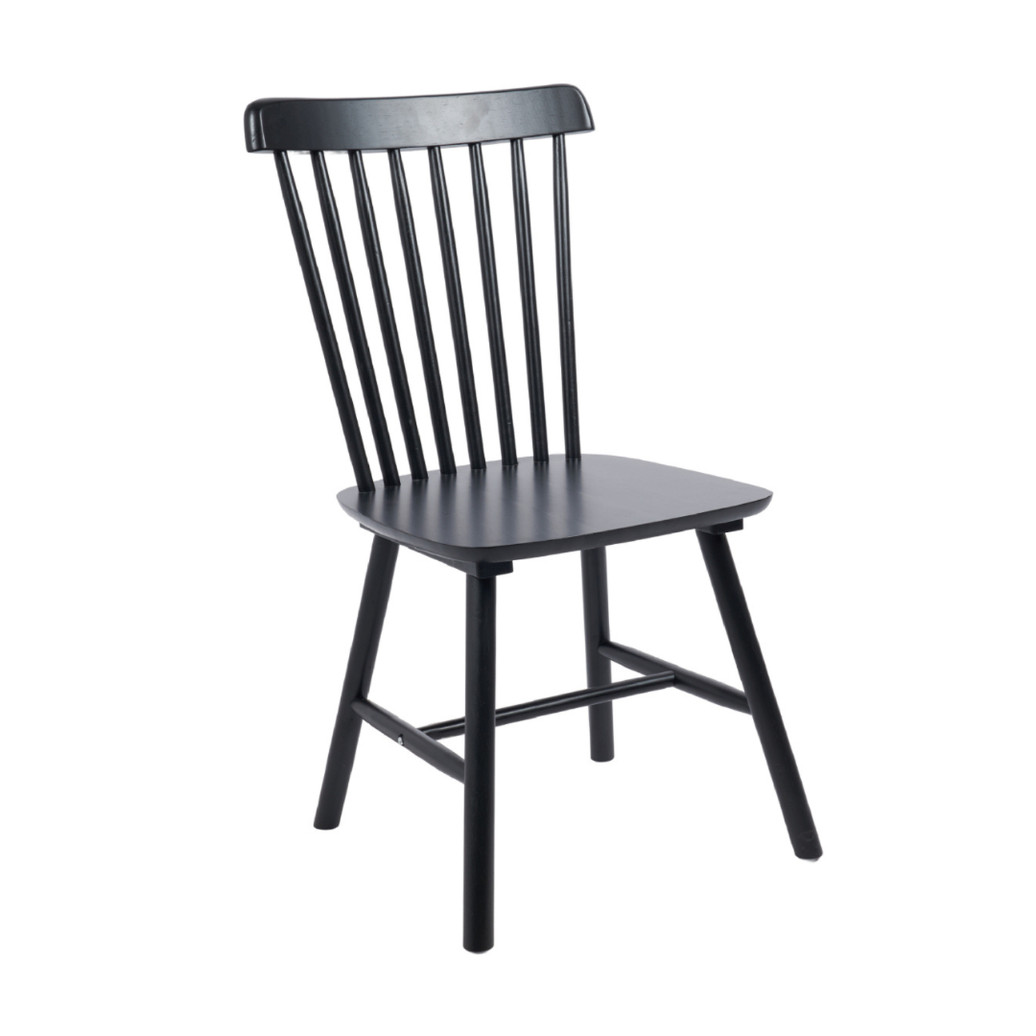 Pack 4 Silla Windsor | Madera Negra | Moderna y Duradera-2