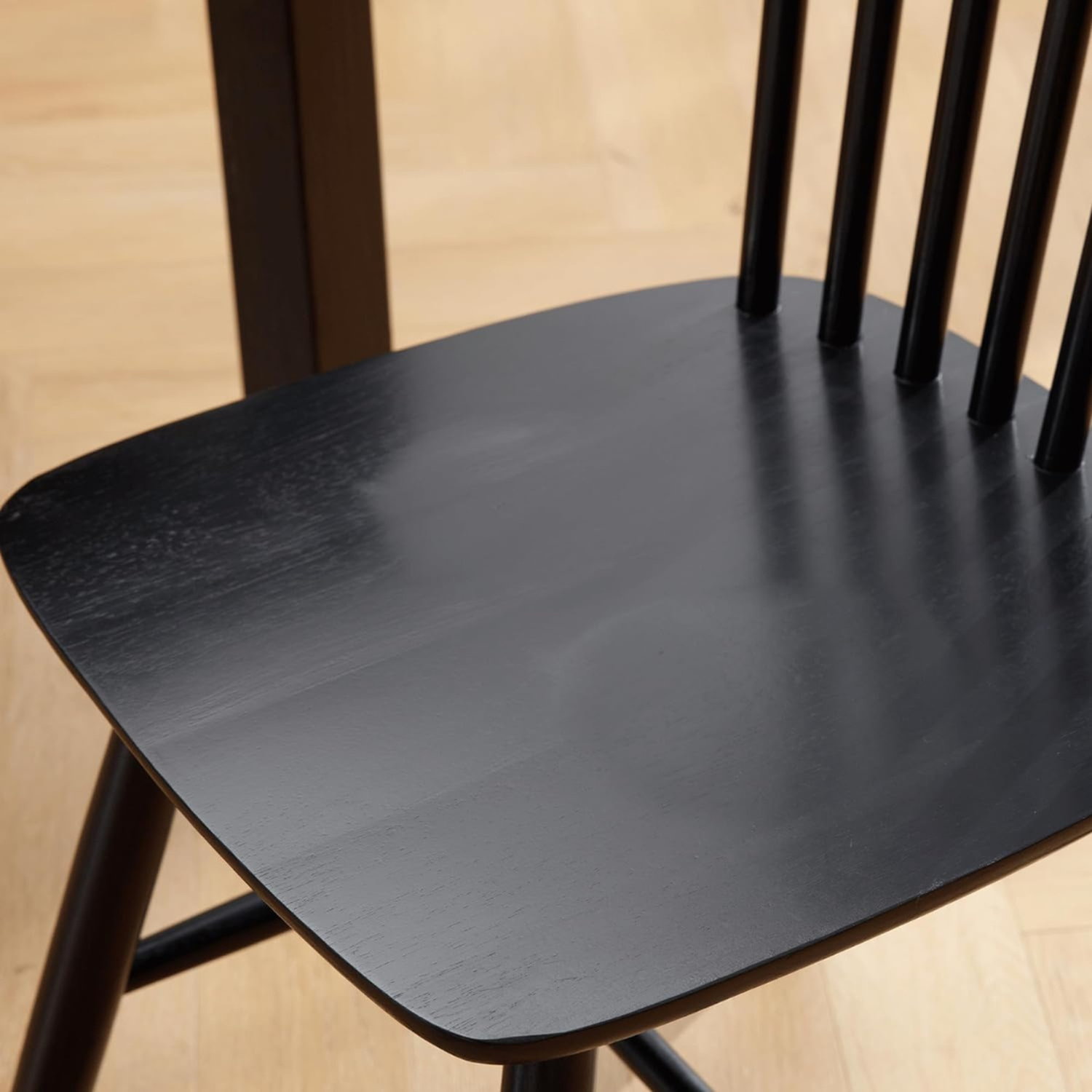 Pack 4 Silla Windsor | Madera Negra | Moderna y Duradera-5