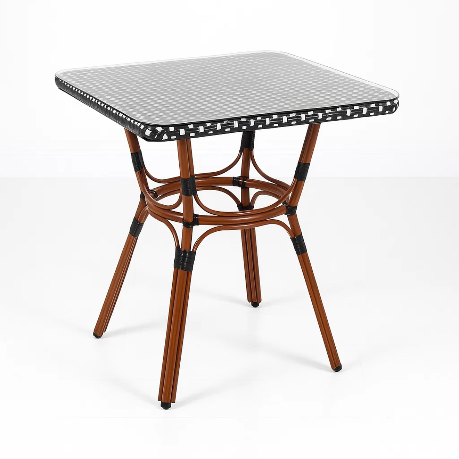 Mesa Bistro Parisino 70x70 | Metál y Rattan Sintético-3