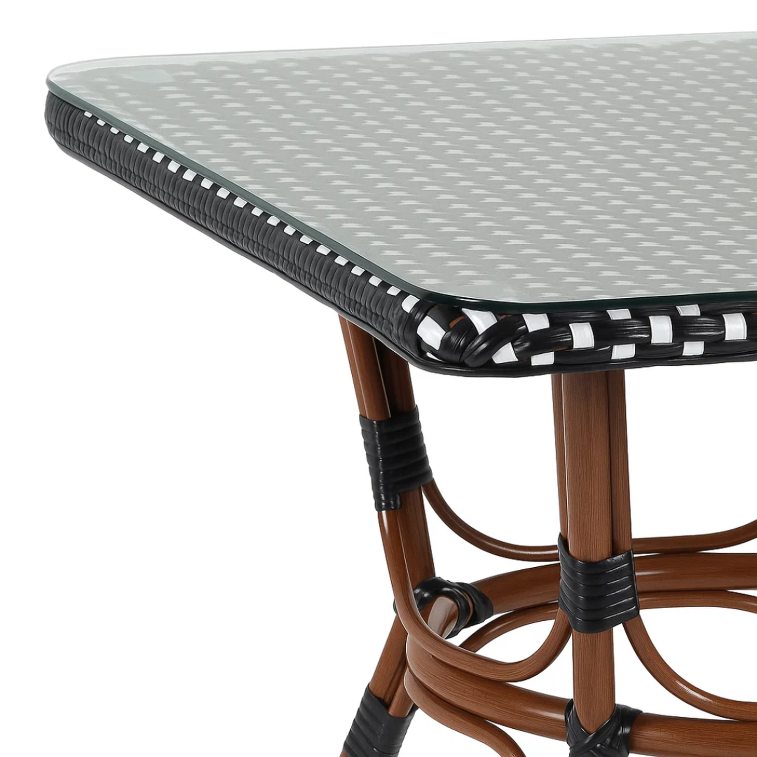 Mesa Bistro Parisino 70x70 | Metál y Rattan Sintético-4