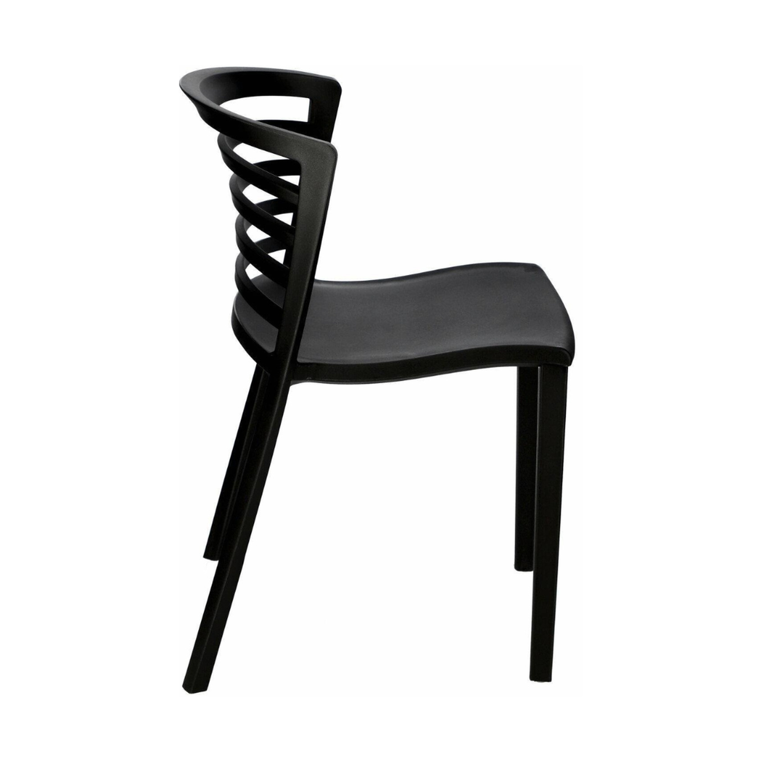 Pack 4 Sillas Alpes Negras | Resistente para Interior y Exterior-5