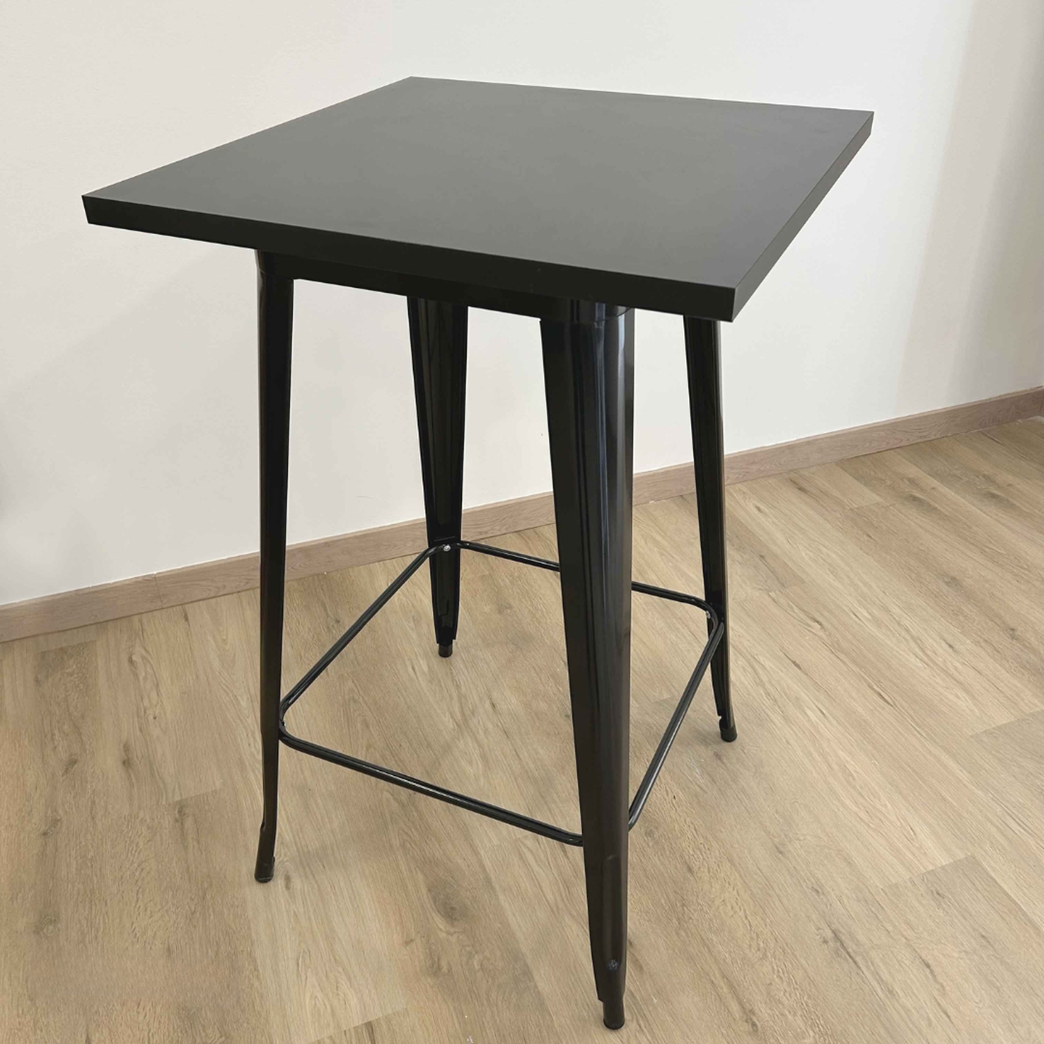 Mesa Tolix Alta Negra 60x60x105 cm | Bar & Restaurantes-2