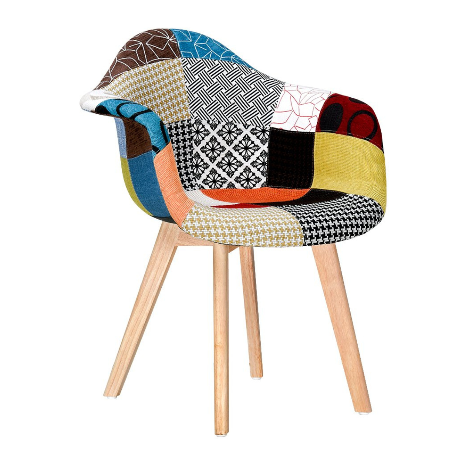Butaca Patchwork Naranja | Comodidad y Estilo Vanguardista-3