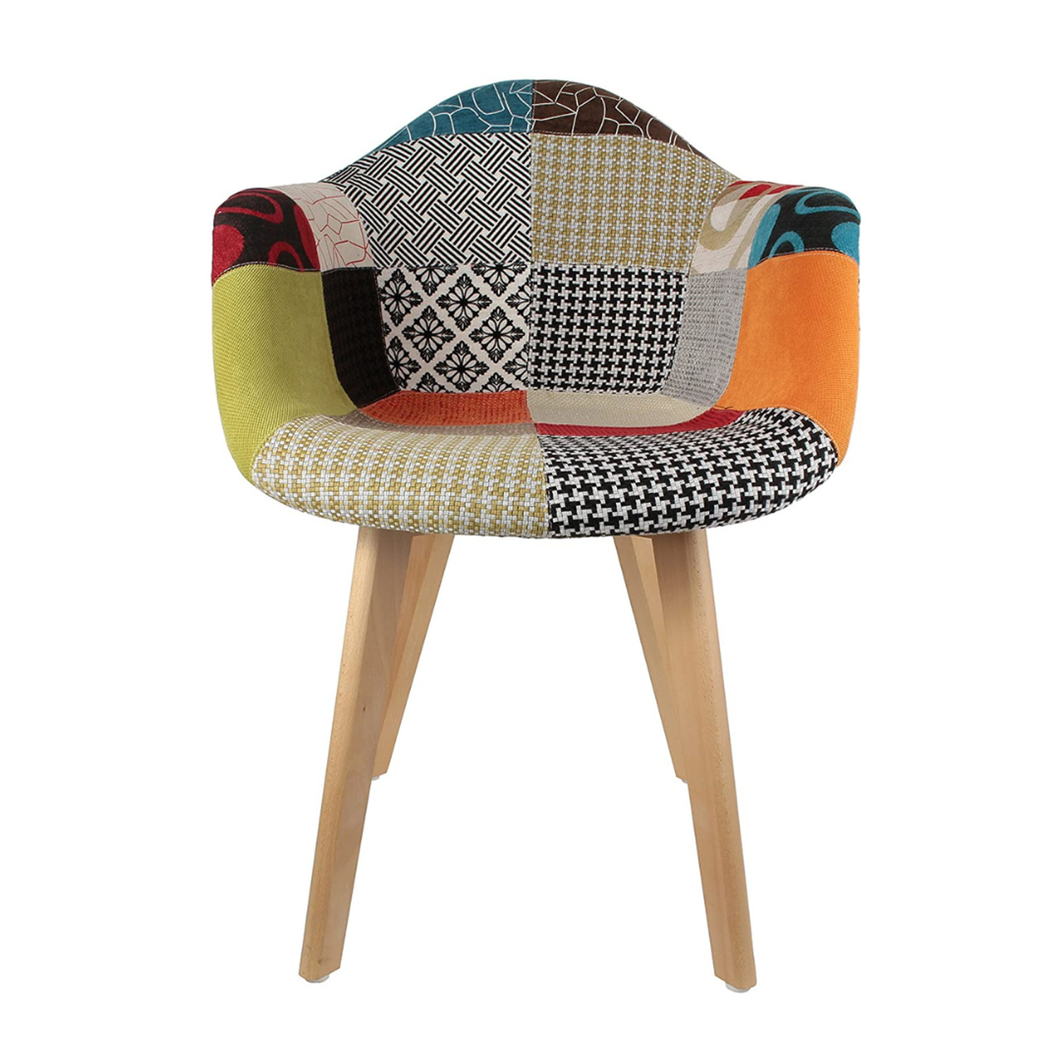 Butaca Patchwork Naranja | Comodidad y Estilo Vanguardista-4