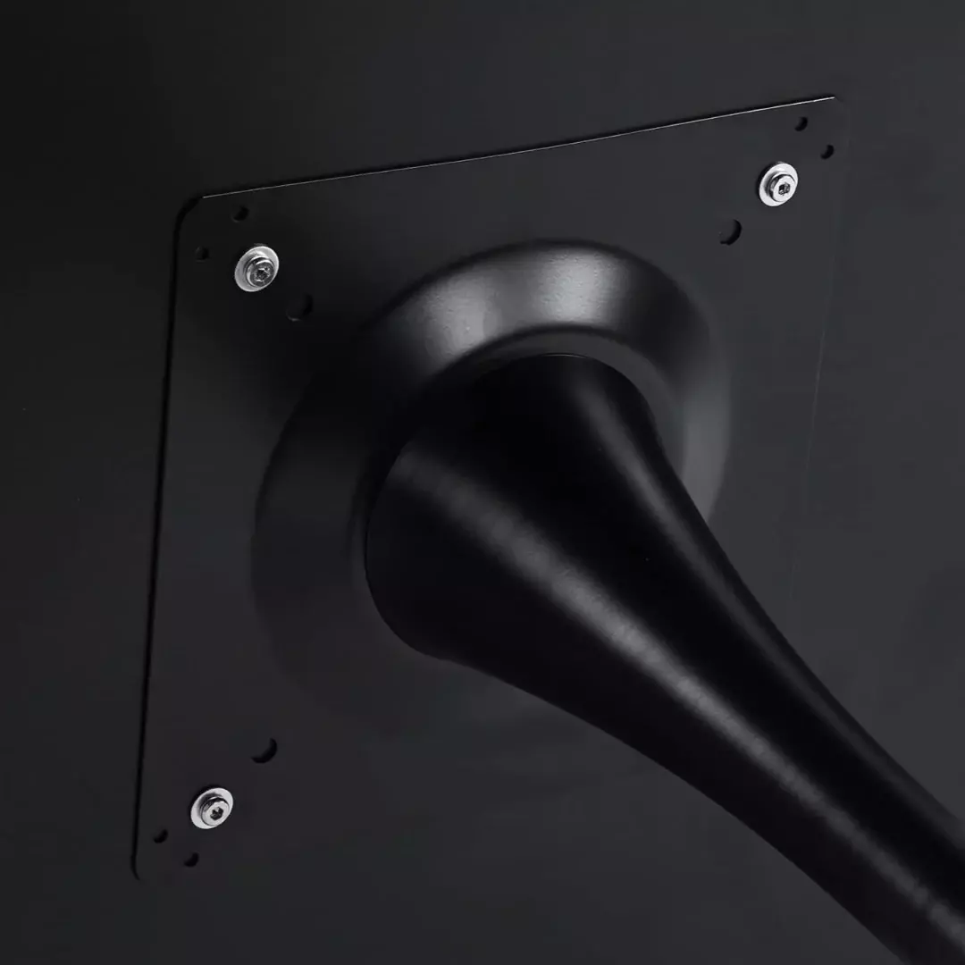 Mesa de comedor Tulip cuadrada negra 90x90 base metalica-1