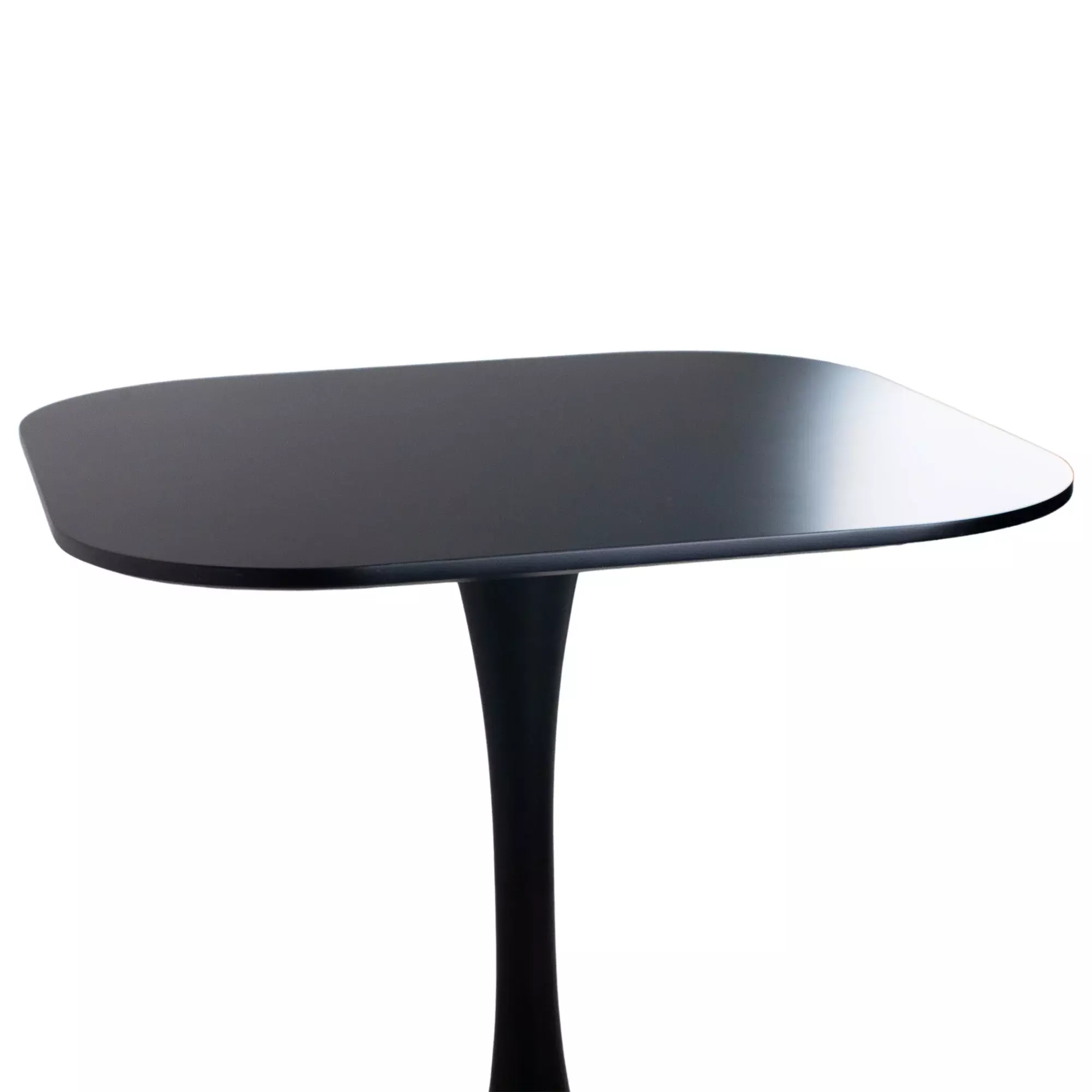 Mesa de comedor Tulip cuadrada negra 90x90 base metalica-3