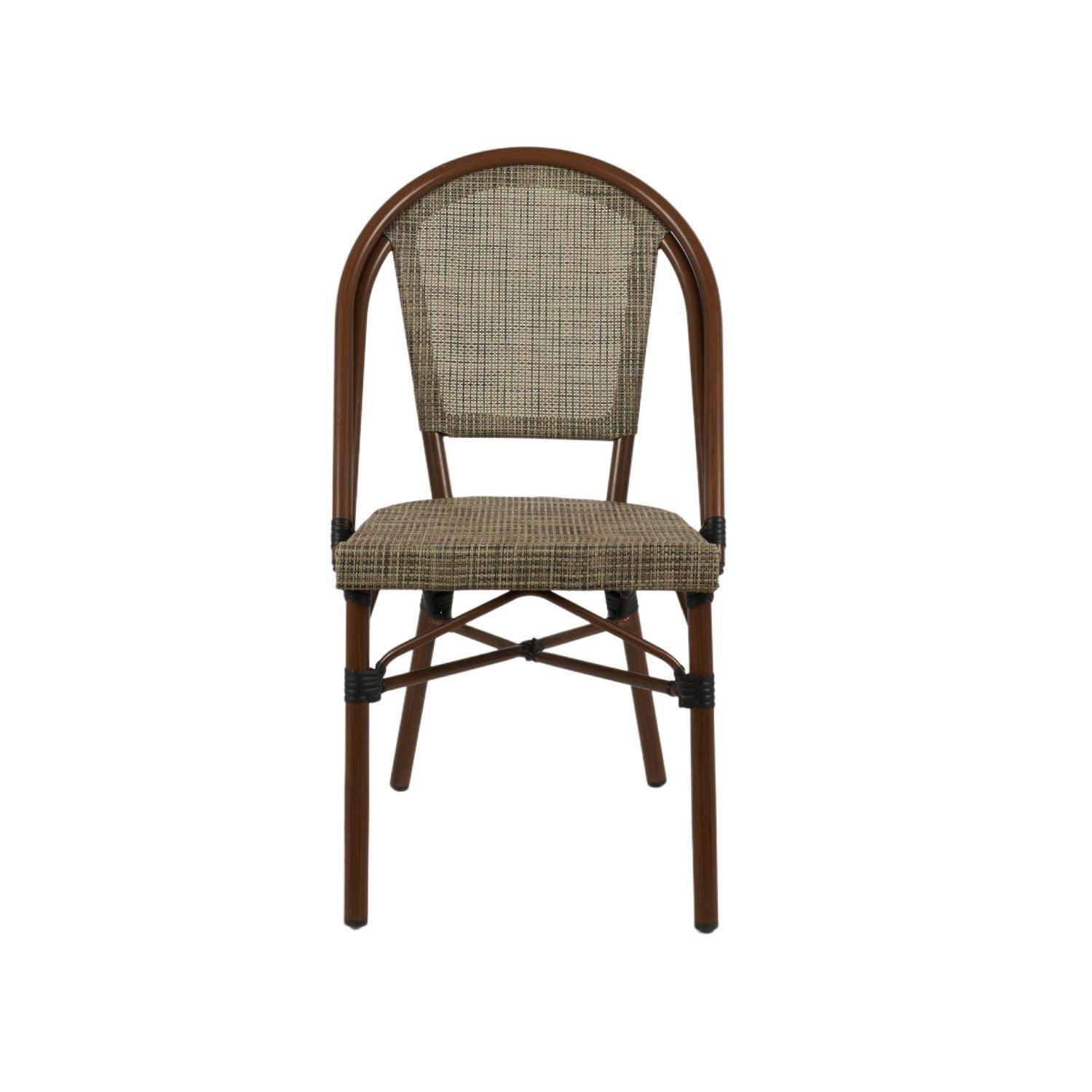 Silla Parisina Lyon Beige | Elegancia y Resistencia al Aire Libre-4