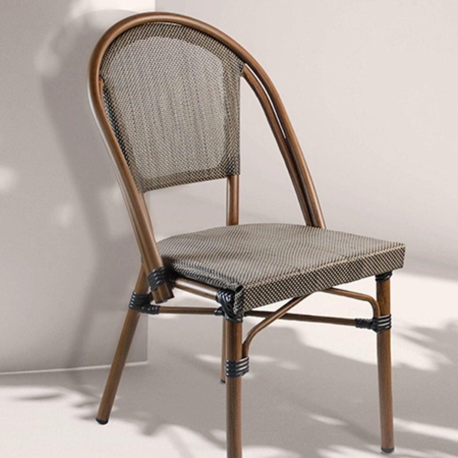 Silla Parisina Lyon Beige | Elegancia y Resistencia al Aire Libre-5