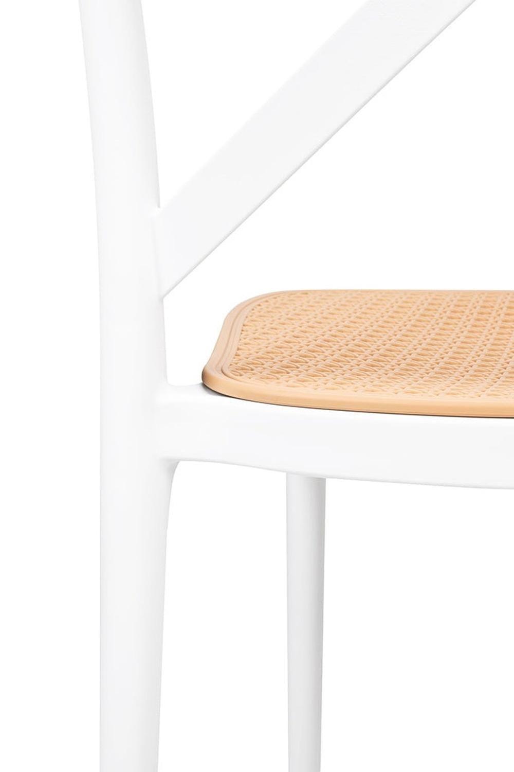 Pack 4 Taburetes Bar & Terraza Valentino 75 cm | Blanco | Exterior-4