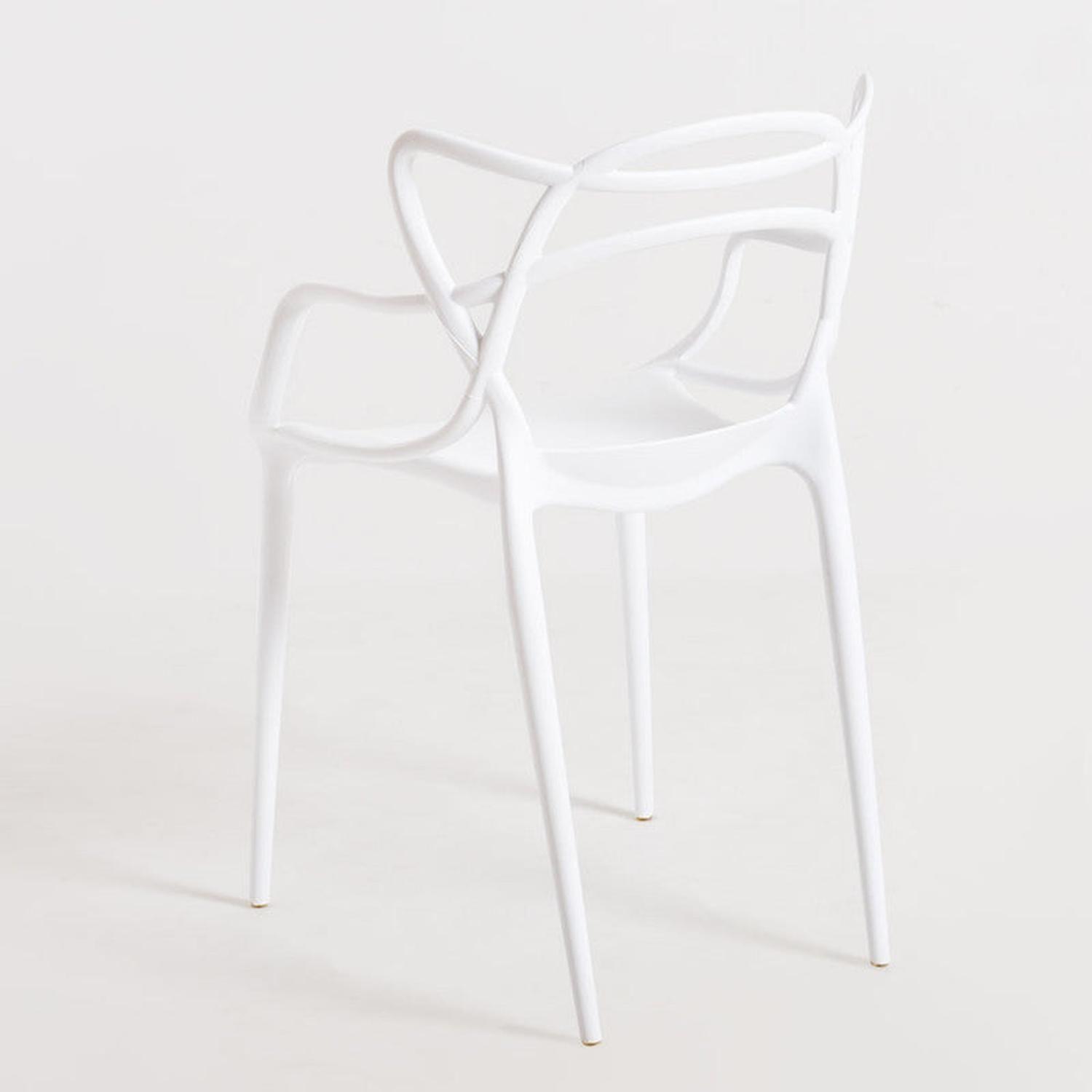 Pack 4 Sillas Blancas Masters | Ideal Terraza y Interior-3