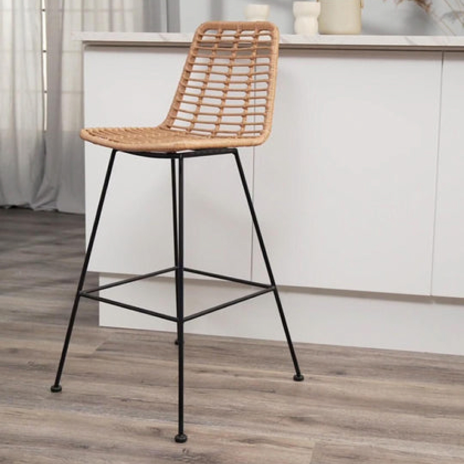 Taburete Piso Grecia Alto 75 cm | Rattan color Natural-5