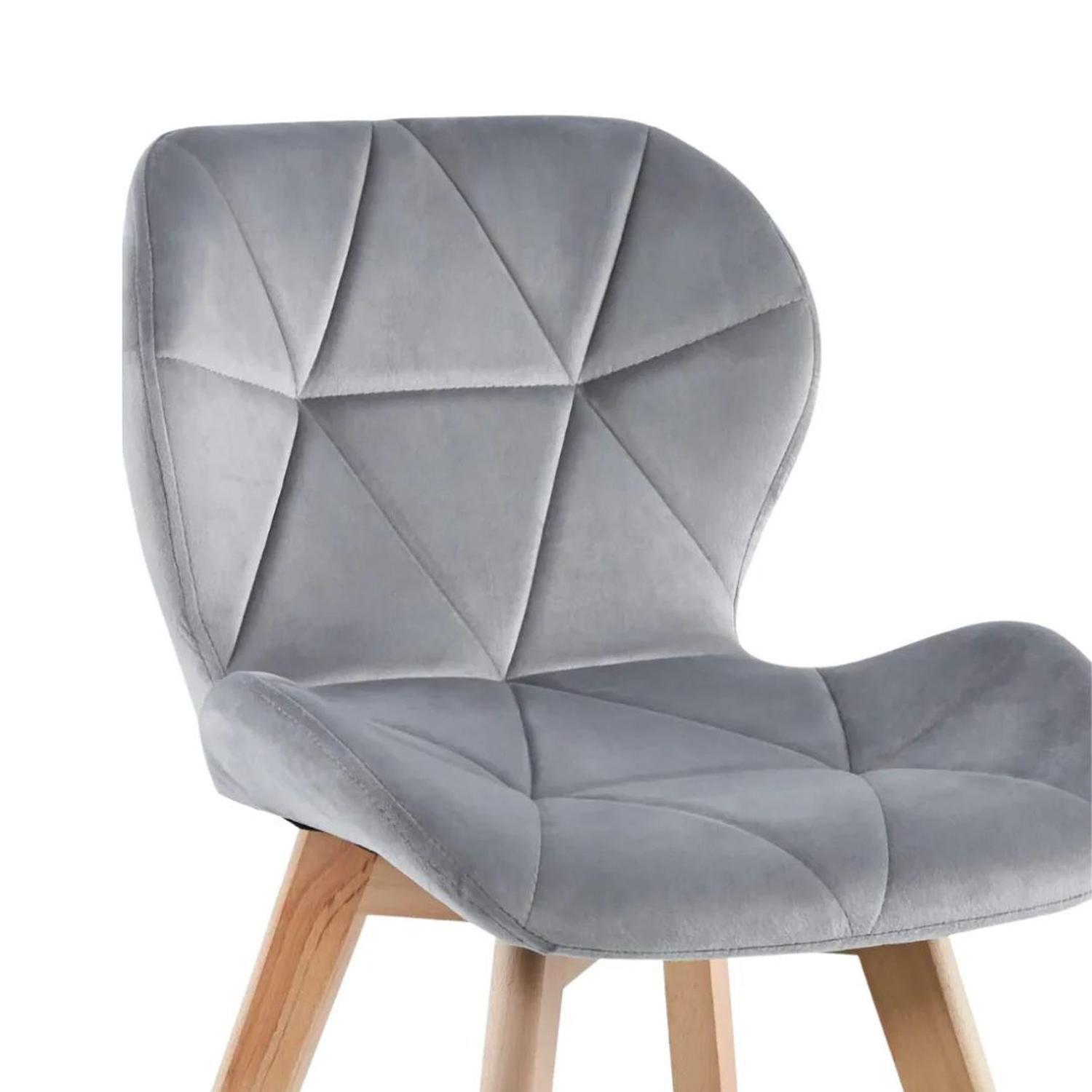 Pack 4 Sillas Rubik Velvet Gris | Elegancia y Confort-2