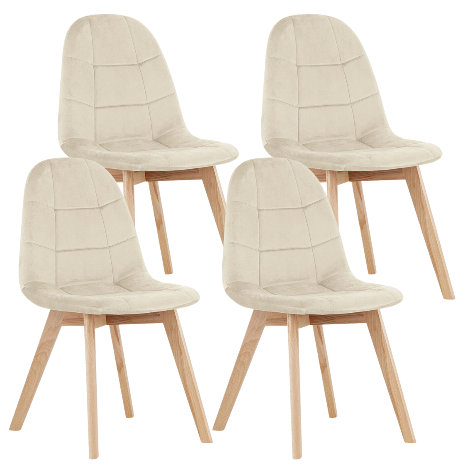 Pack 4 Sillas Vorak Beige | Diseño Elegante y Cómodo para tu Hogar-0