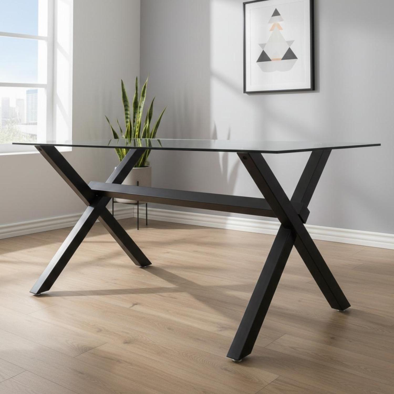 Mesa Rectangular Xinia 130x80 cm | Metal Negro-2