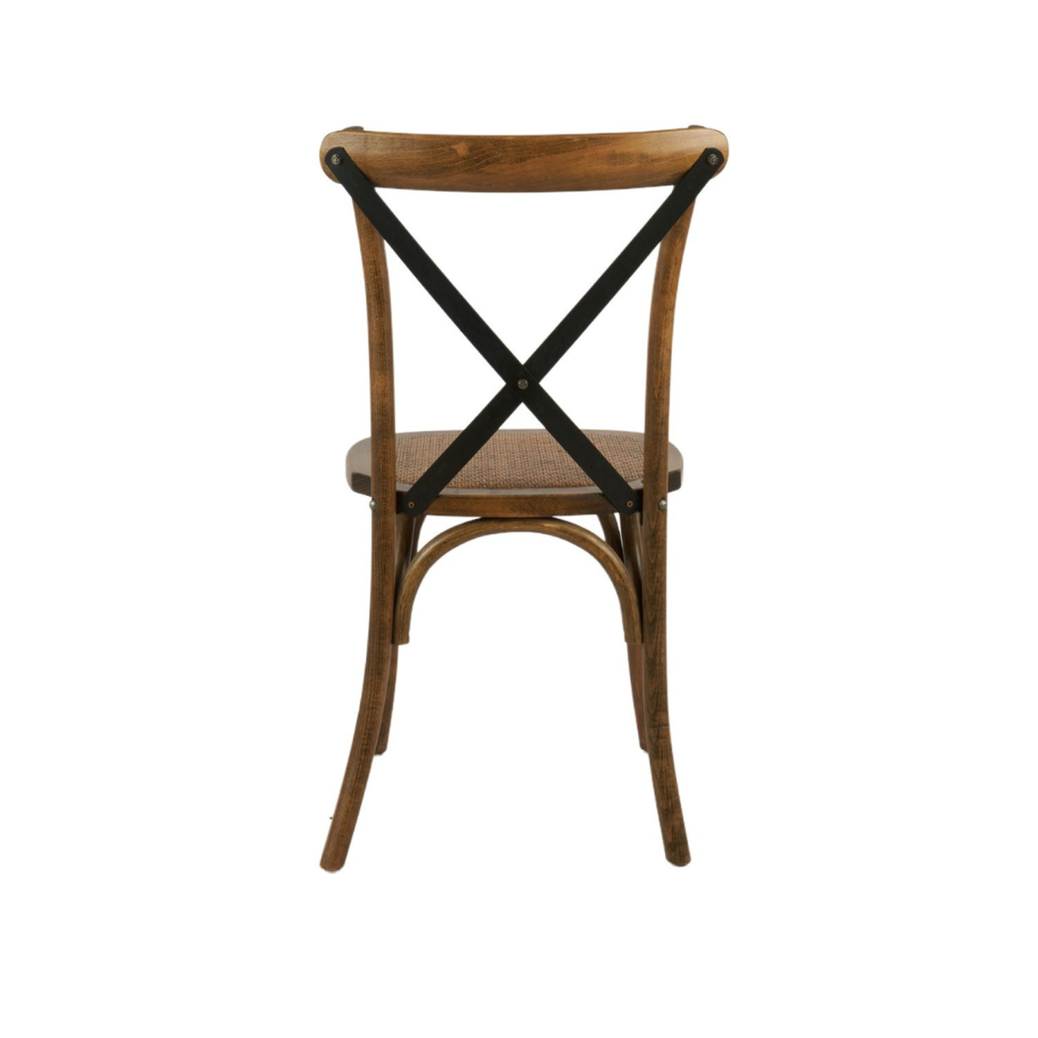 Pack 4 Silla Crossback Madera & Rattan | Café y Negro-3