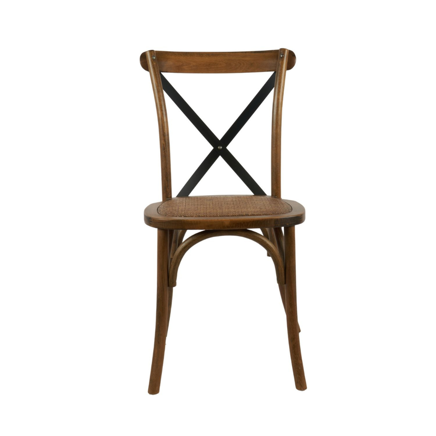 Pack 4 Silla Crossback Madera & Rattan | Café y Negro-6