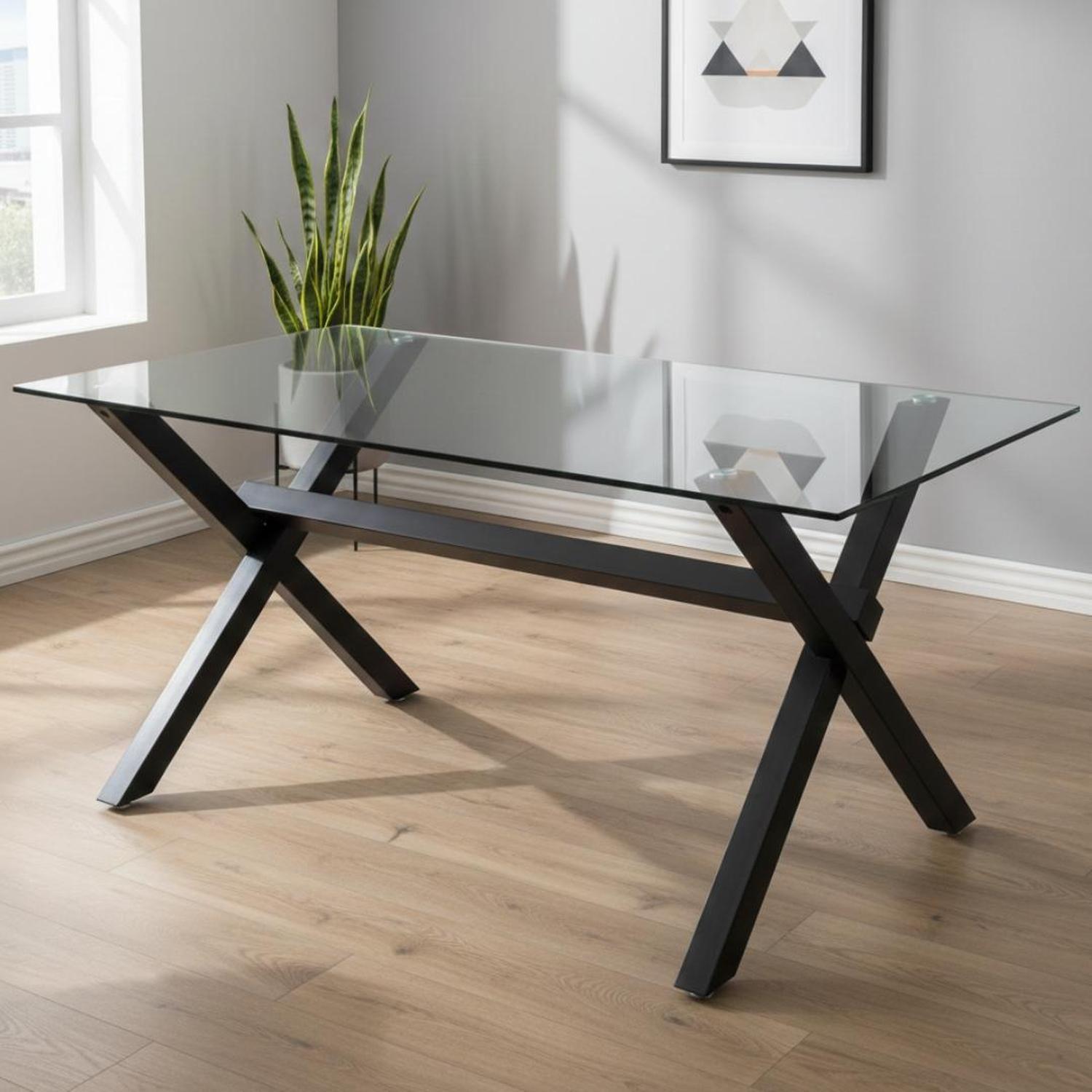 Mesa Rectangular Xinia 160x90 cm | Metal Negro-3