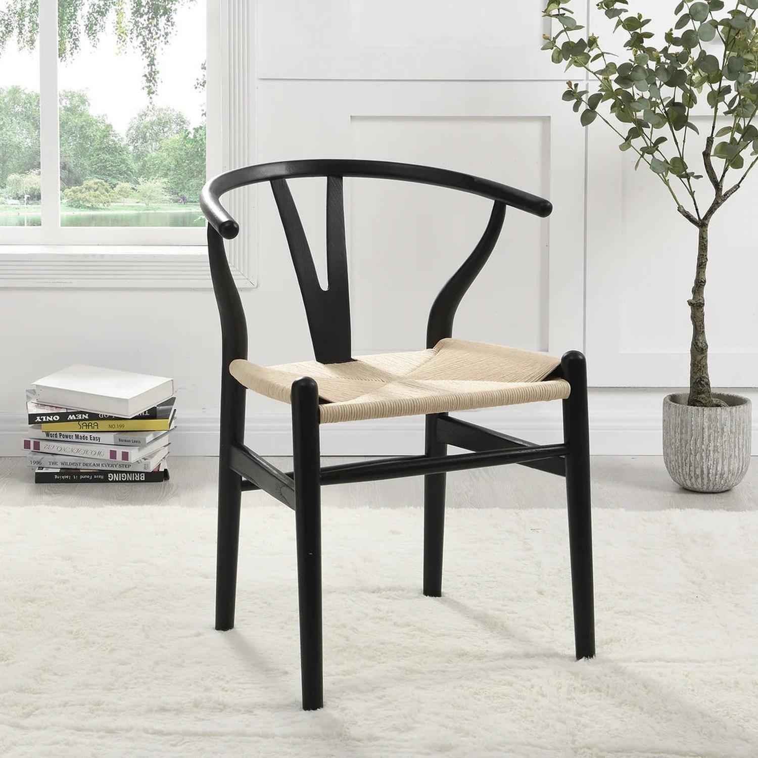 Pack 2 Silla Wishbone Nórdica | Madera | Natural & Negro-2