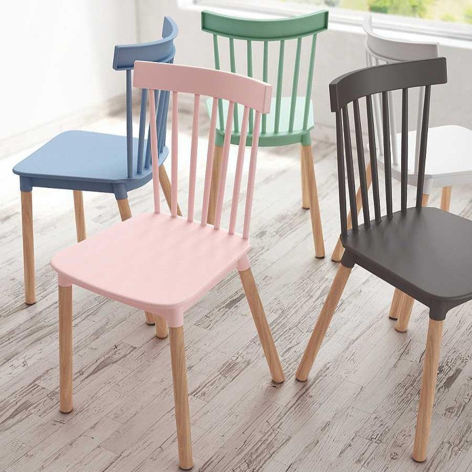 Pack 4 Silla Windsor Rosada | Moderna & Resistente-1