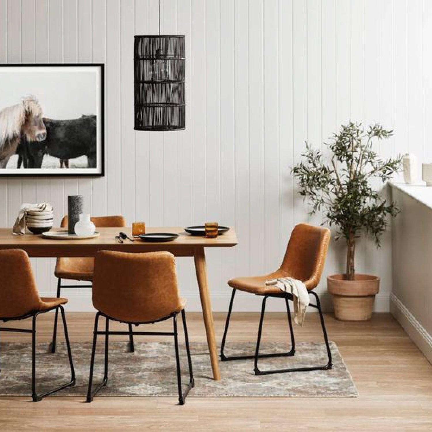 Sillas Comedor Toscana | Eco Cuero Terracota | Diseño Elegante-3