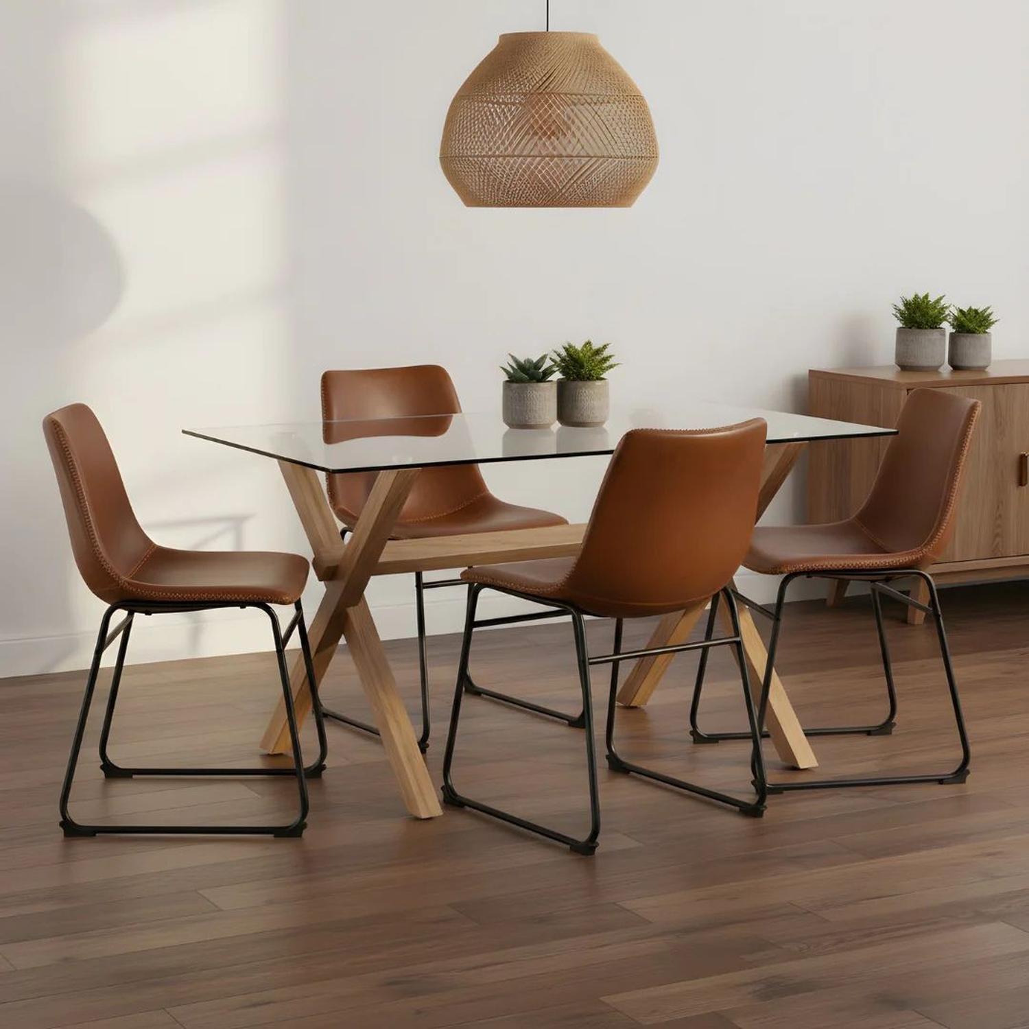 Comedor Mesa Xinia 130X80 + 4 Sillas Toscana-2