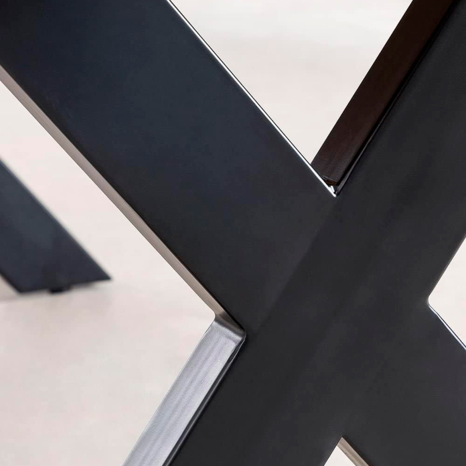 Mesa Rectangular Diseño Cruzado 180x90 | Estilo Industrial-3