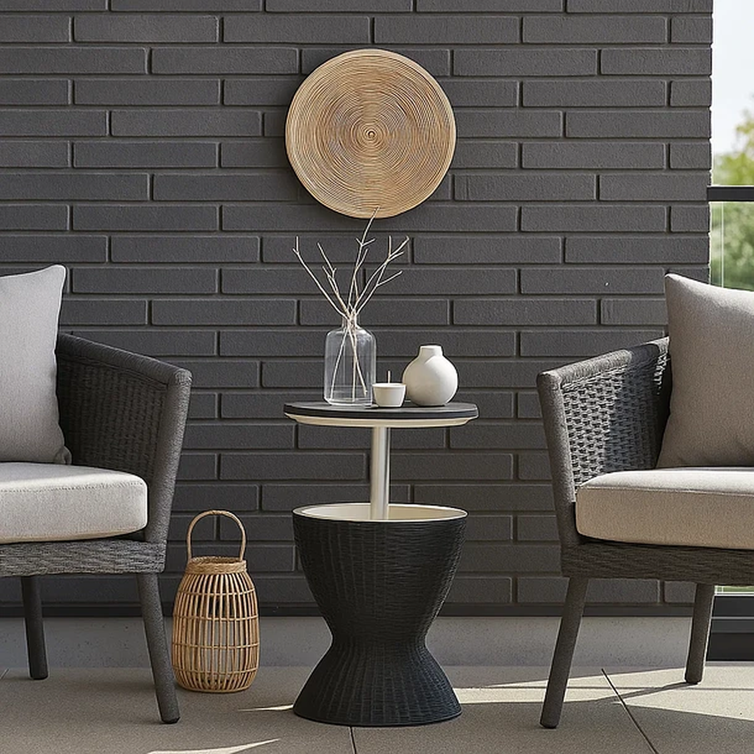 Mesa Cooler Yarra | Rattan Sintético | Regulable para Terraza y Bar-1