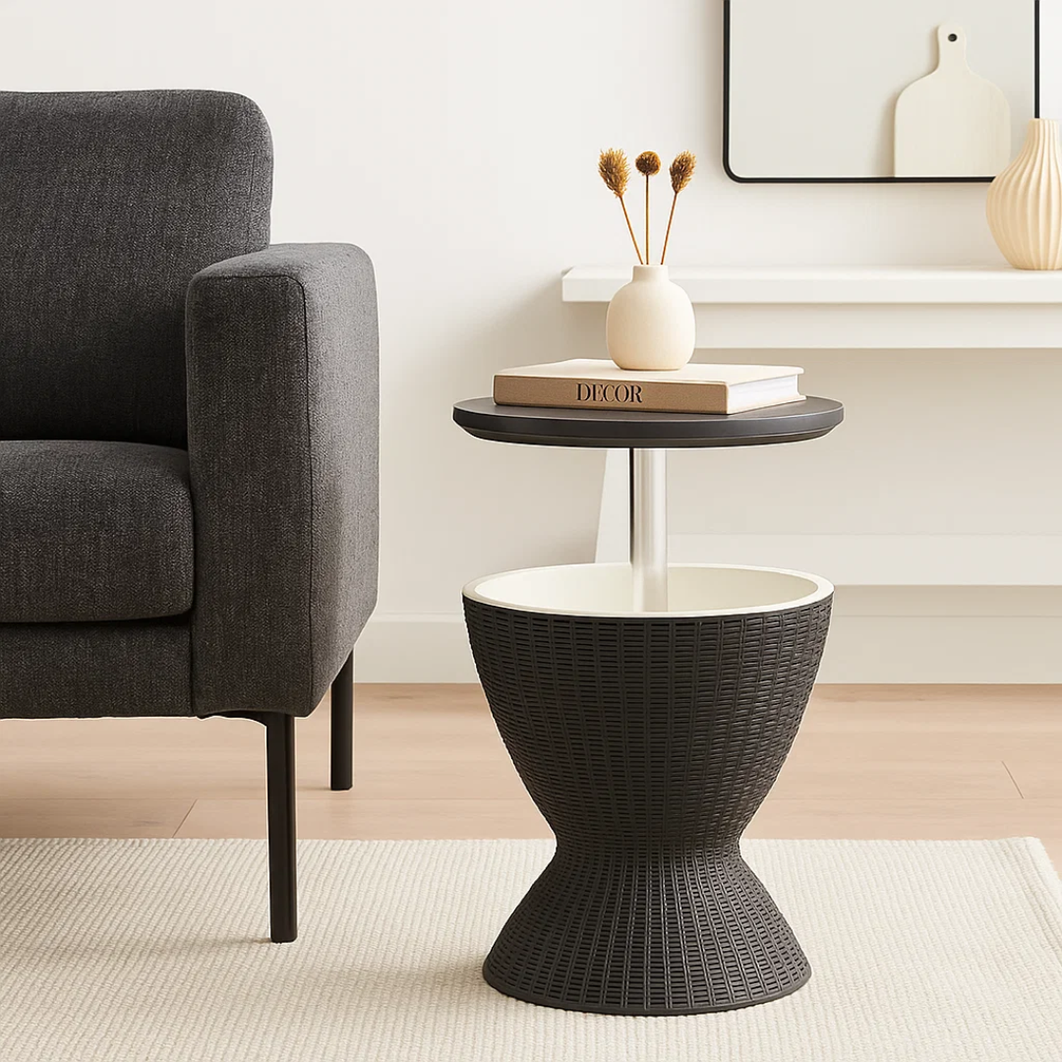 Mesa Cooler Yarra | Rattan Sintético | Regulable para Terraza y Bar-4