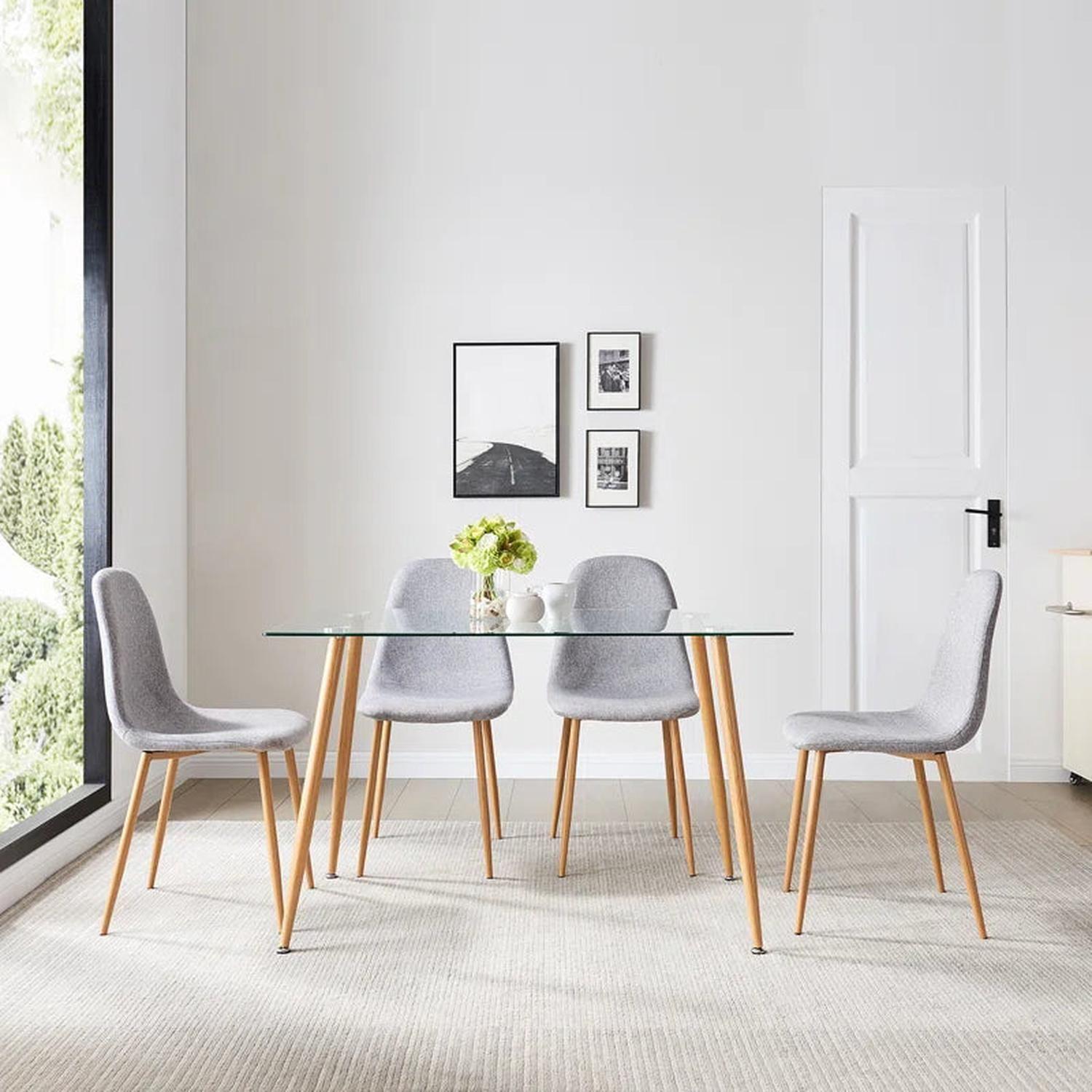 Mesa Rectangular Vitreo 120x80 | Vidrio Templado | Diseño Nórdico |-2