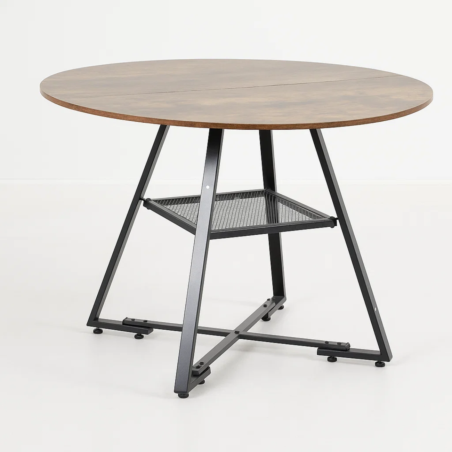 Mesa de Comedor Redonda Clifton D120 cm | Diseño Industrial Rústico-3