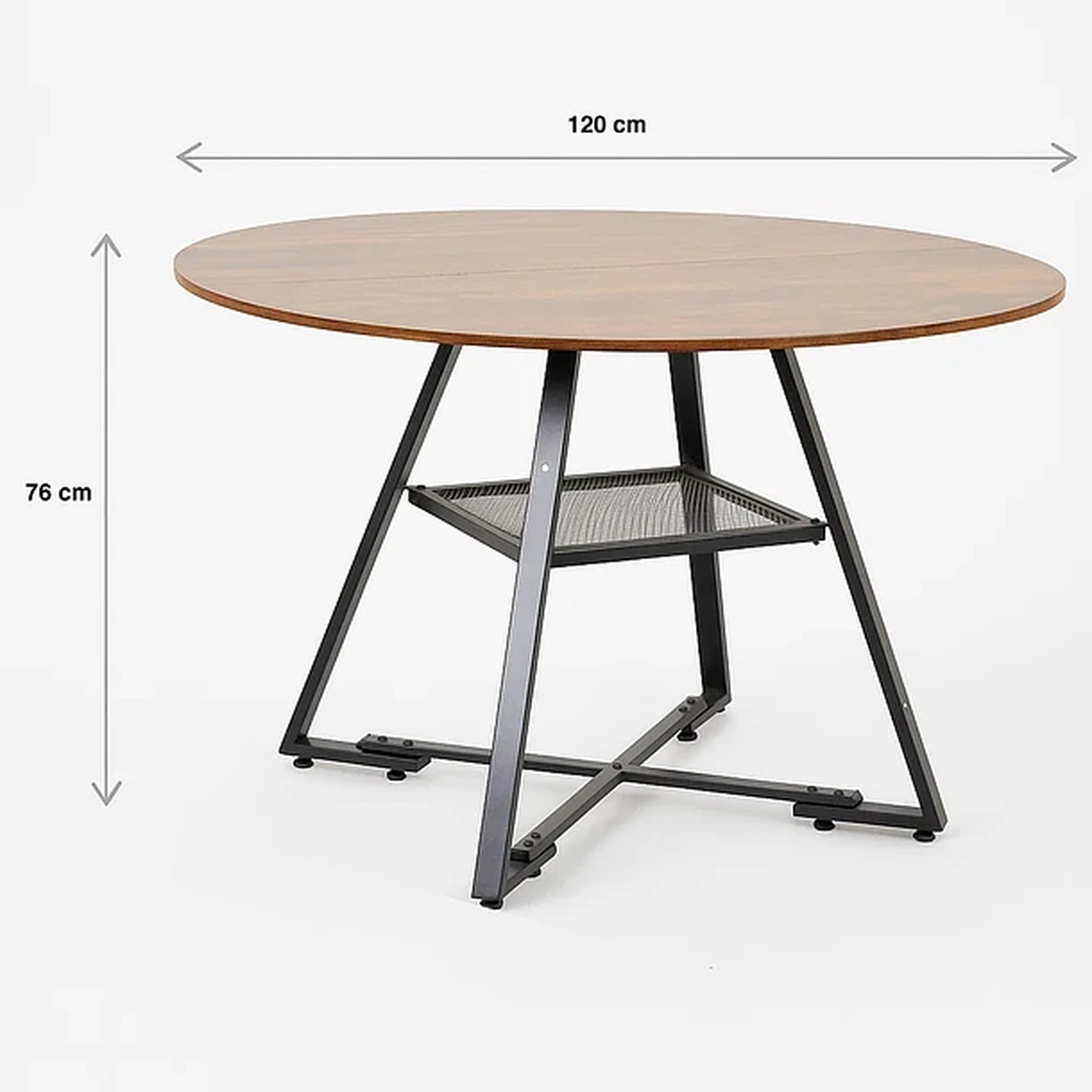 Mesa de Comedor Redonda Clifton D120 cm | Diseño Industrial Rústico-4