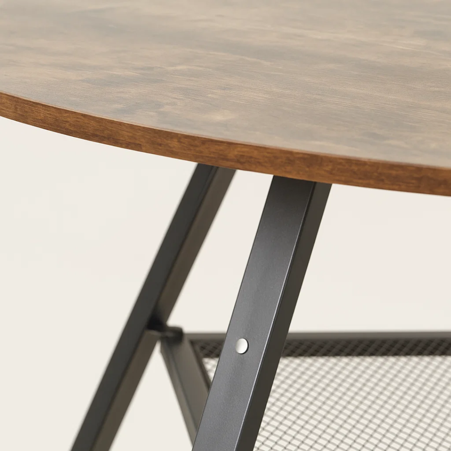 Mesa de Comedor Redonda Clifton D120 cm | Diseño Industrial Rústico-5