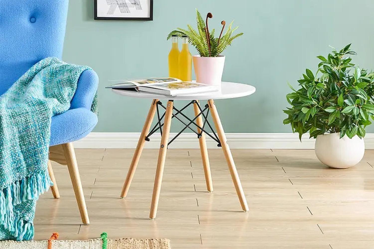 Mesa Lateral Eames - Diseño Nórdico, Pequeña y Resistente-2